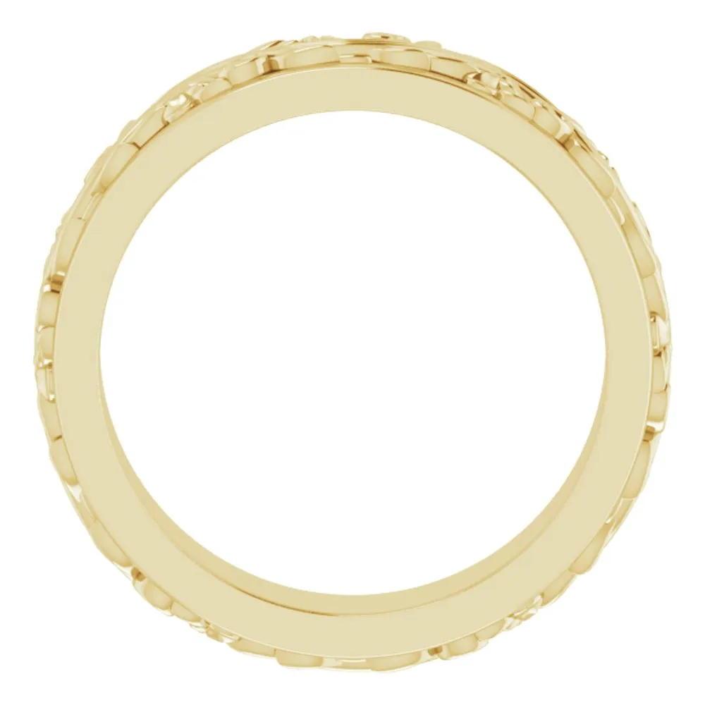 5mm 10K Yellow Gold Sculptural Standard Fit Band