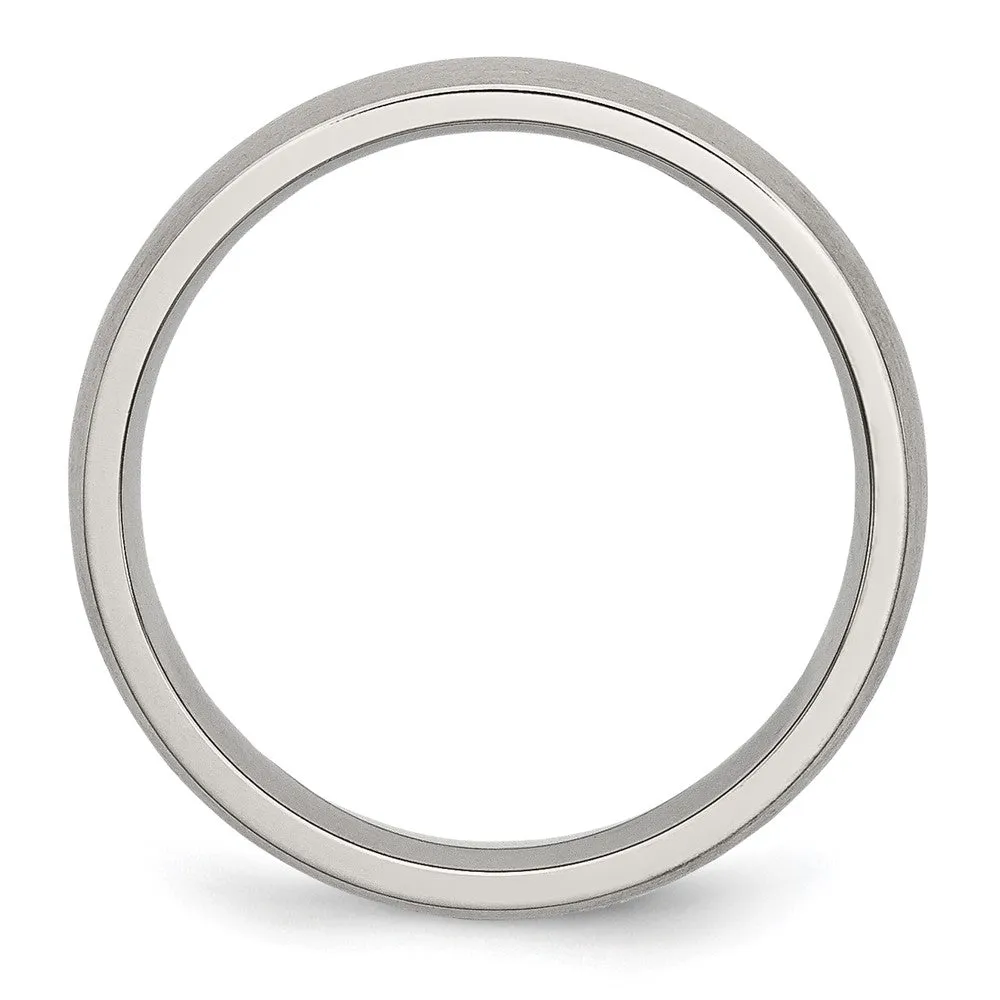 5mm Stainless Steel Brushed Domed Comfort Fit Band