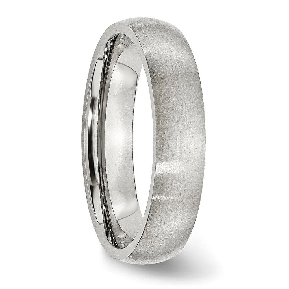 5mm Stainless Steel Brushed Domed Comfort Fit Band