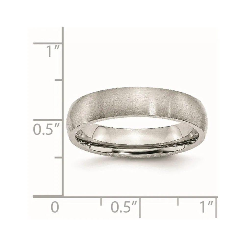 5mm Stainless Steel Brushed Domed Comfort Fit Band