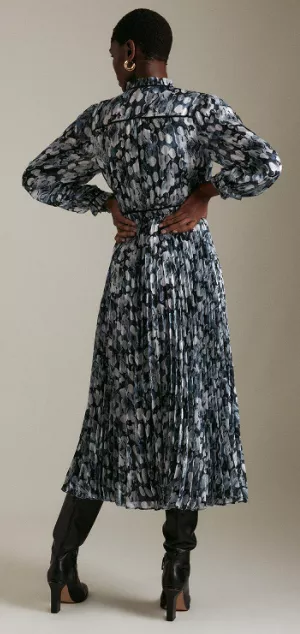 Abstract Snake Midi Dress