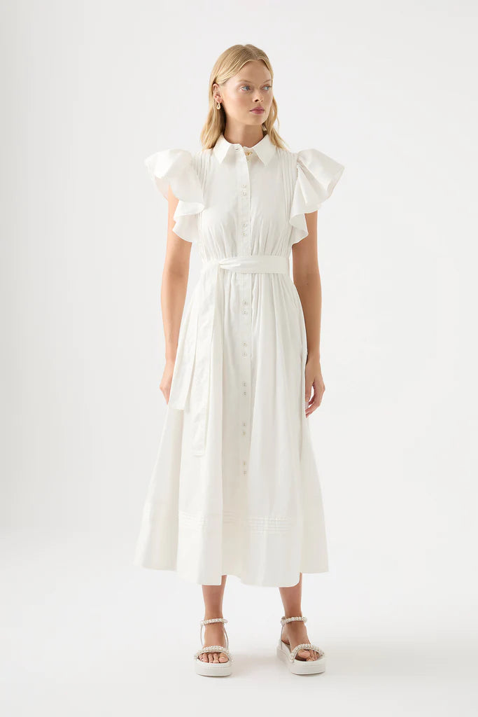 AJE Kindred Frill Midi Dress