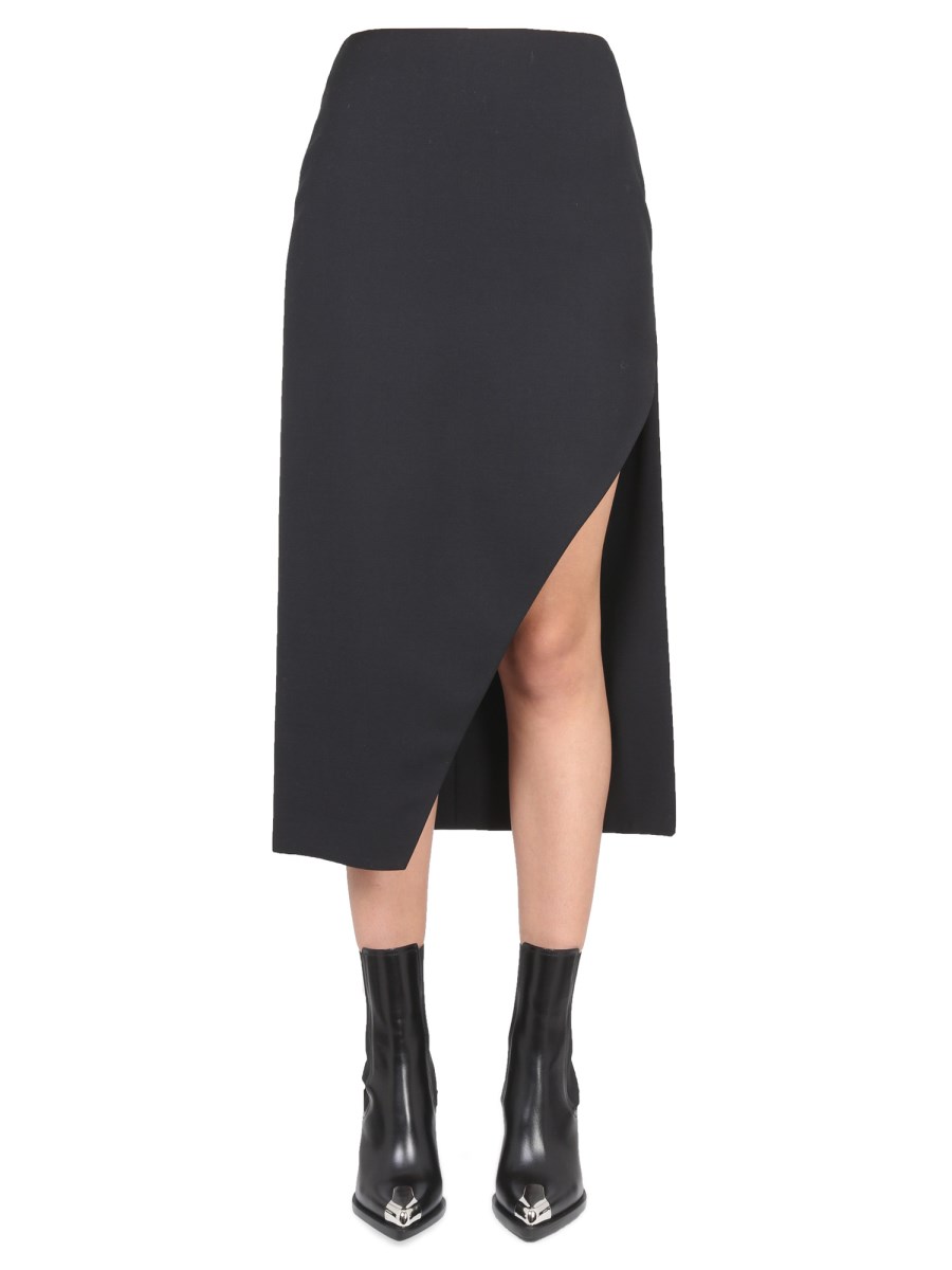 ALEXANDER McQUEEN    WOOL AND MOHAIR SKIRT