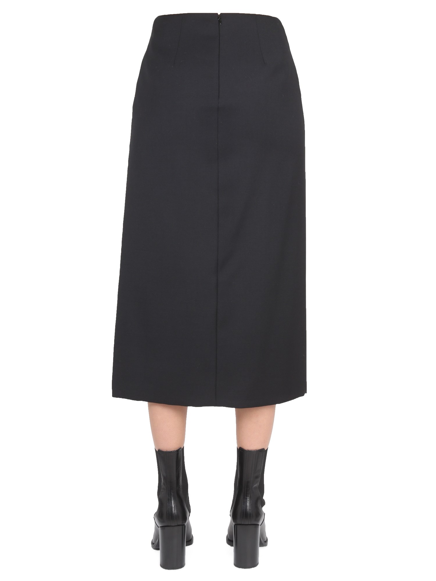 ALEXANDER McQUEEN    WOOL AND MOHAIR SKIRT