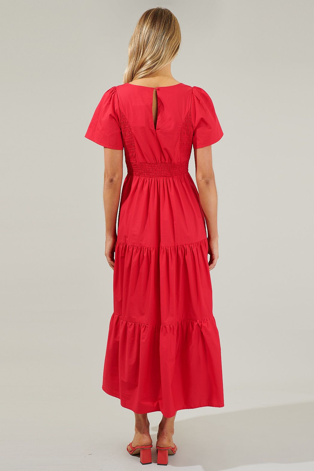 Alexis Midi Dress Cherry Red