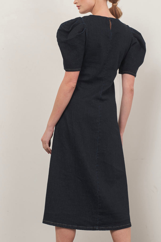 ALTER PUFF SLEEVE MIDI DRESS