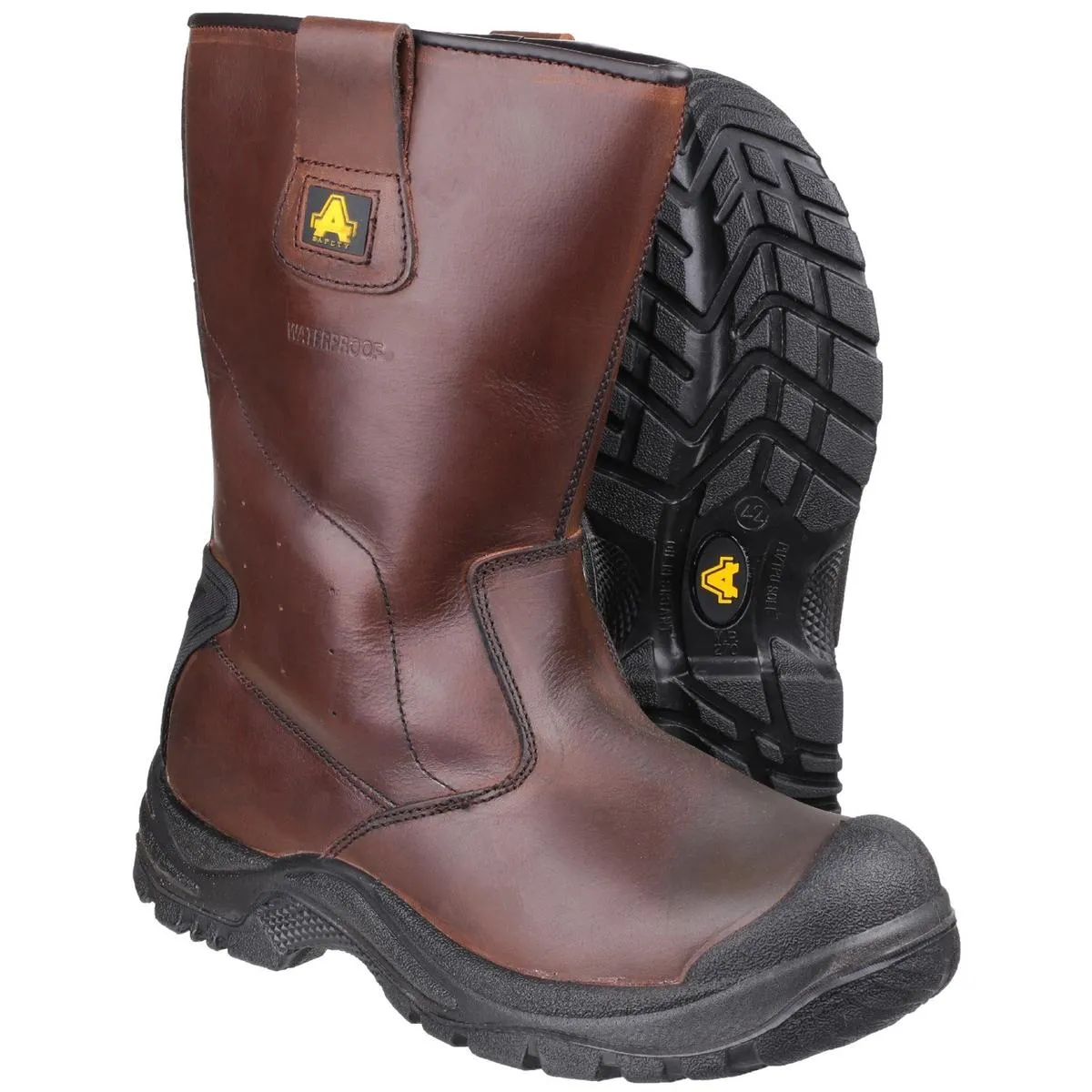 Amblers Safety AS249 Cadair Waterproof Pull on Rigger Boot Brown