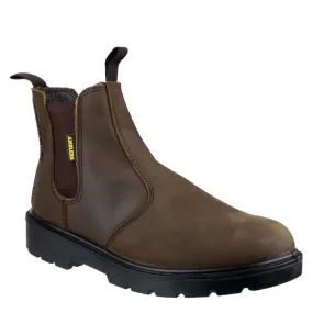 Amblers Safety FS128 Hardwearing Pull On Safety Dealer Boot Brown