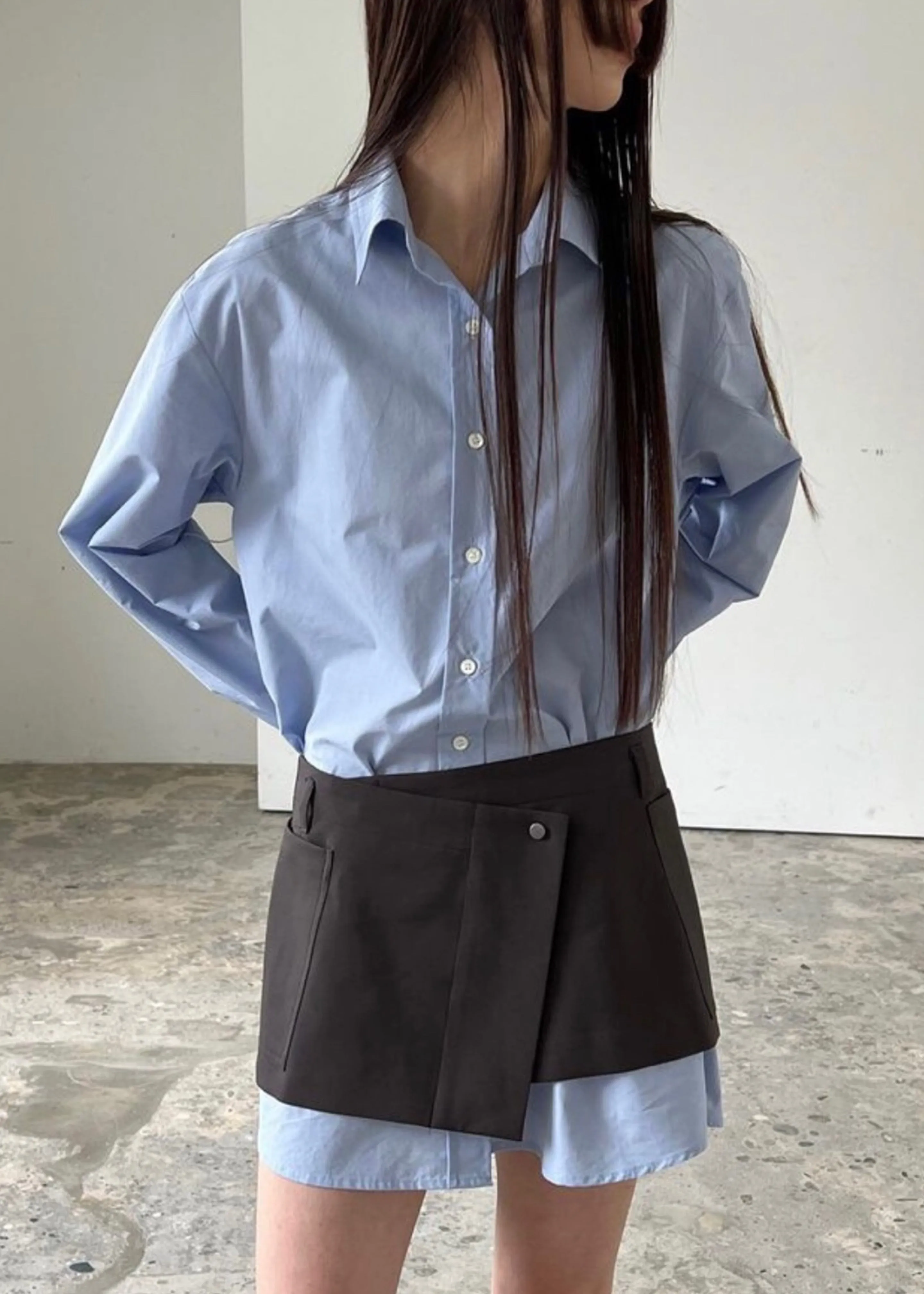 Archie Shirt Dress - Light Blue