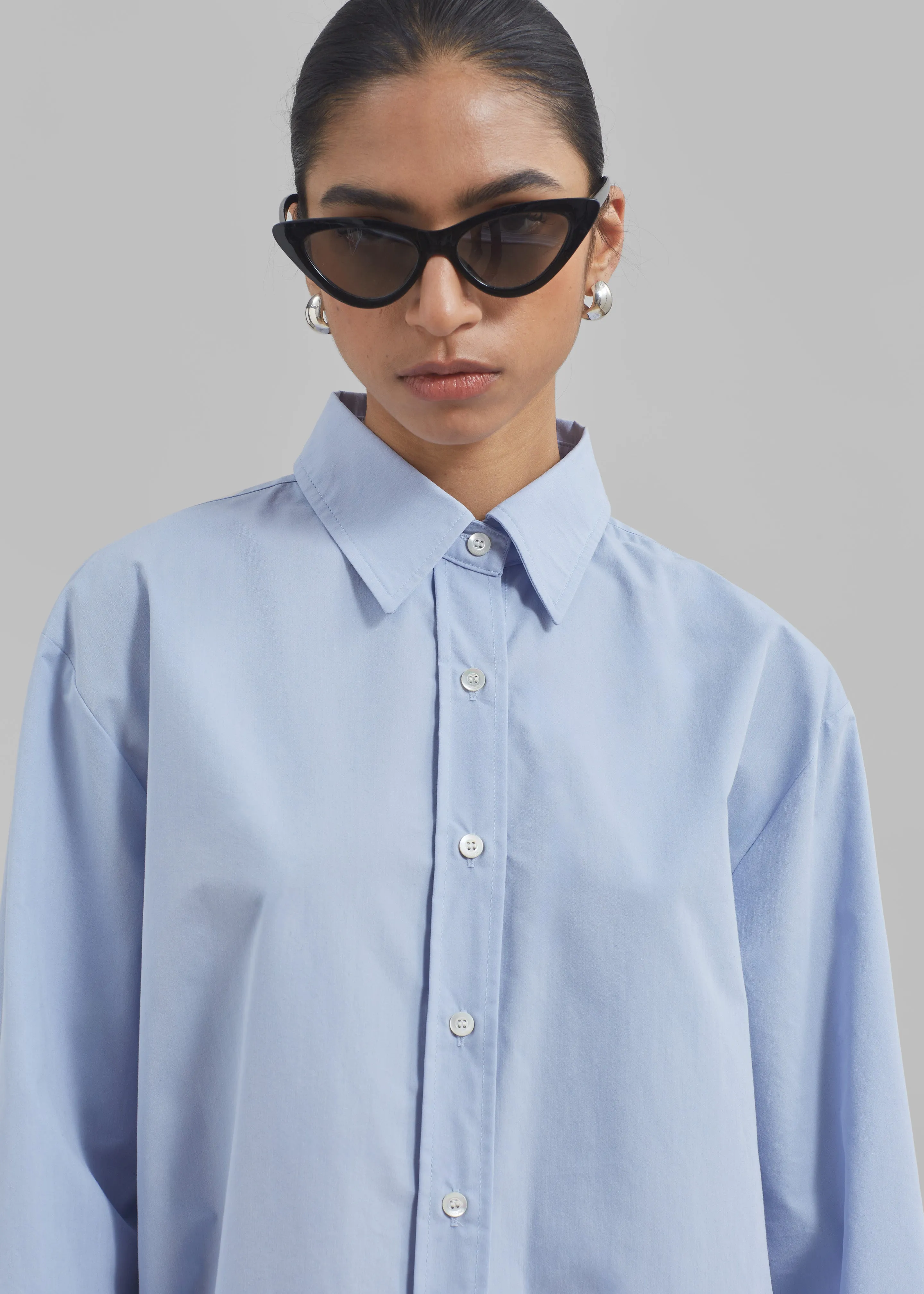 Archie Shirt Dress - Light Blue