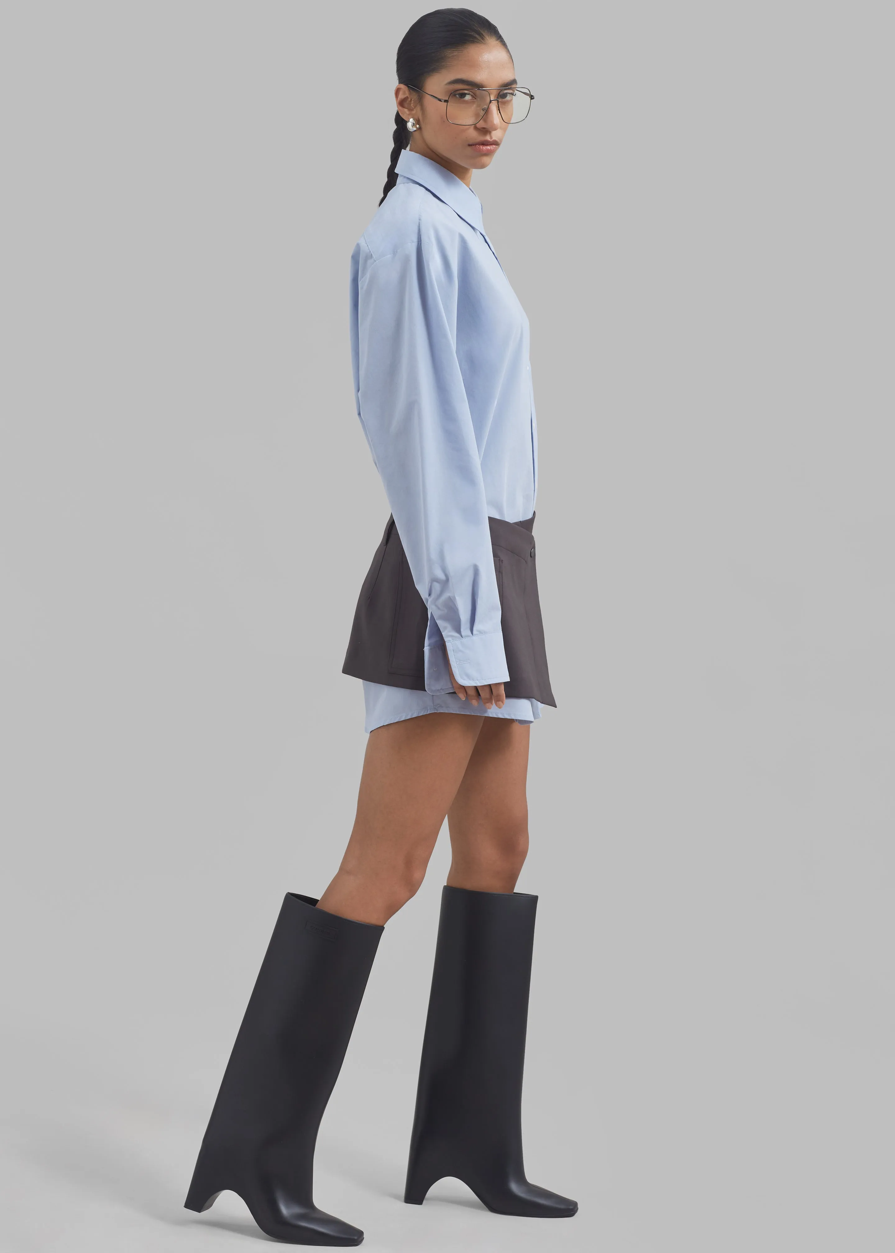 Archie Shirt Dress - Light Blue