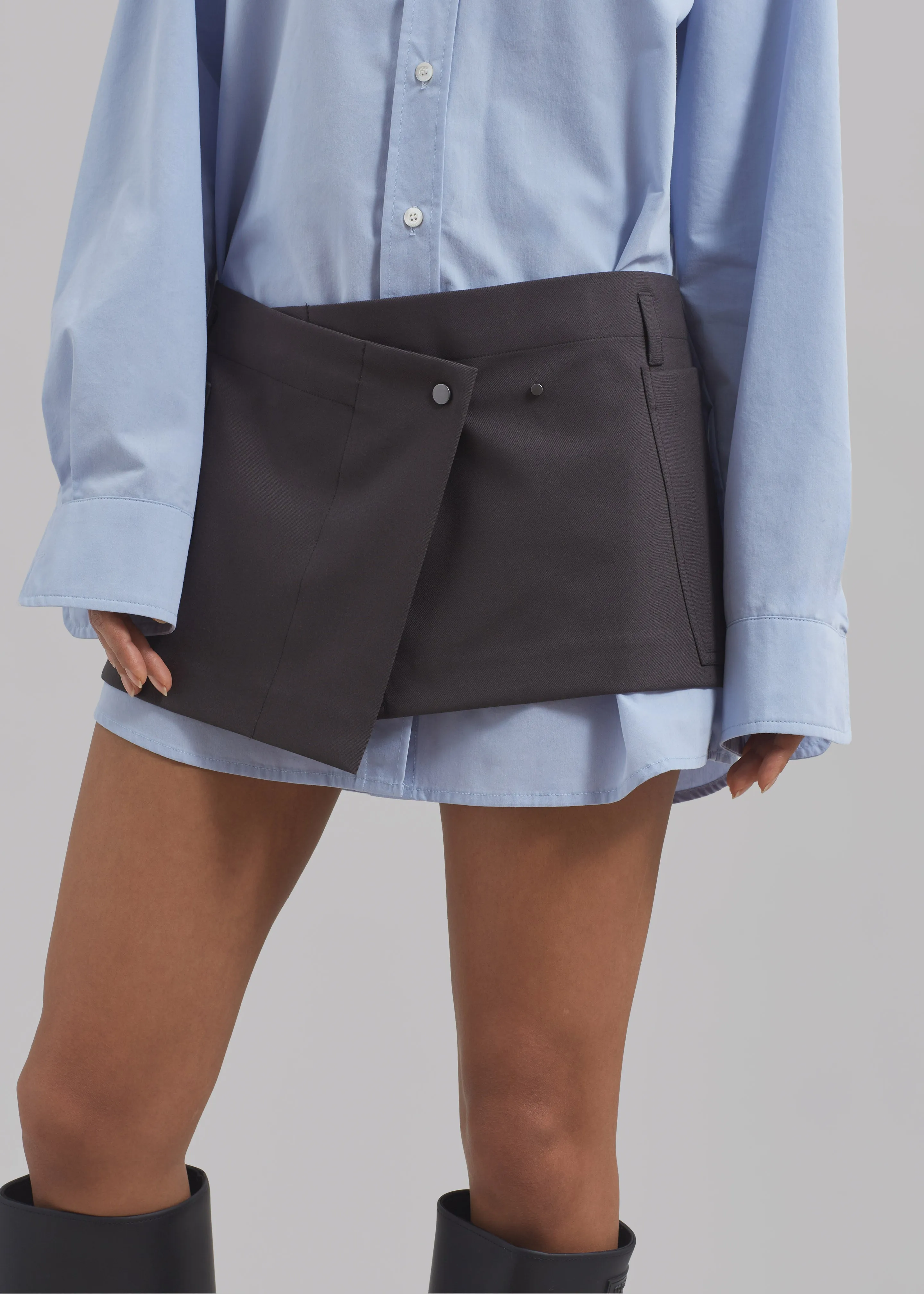 Archie Shirt Dress - Light Blue