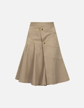 Asymmetric A-line Wrap Skirt