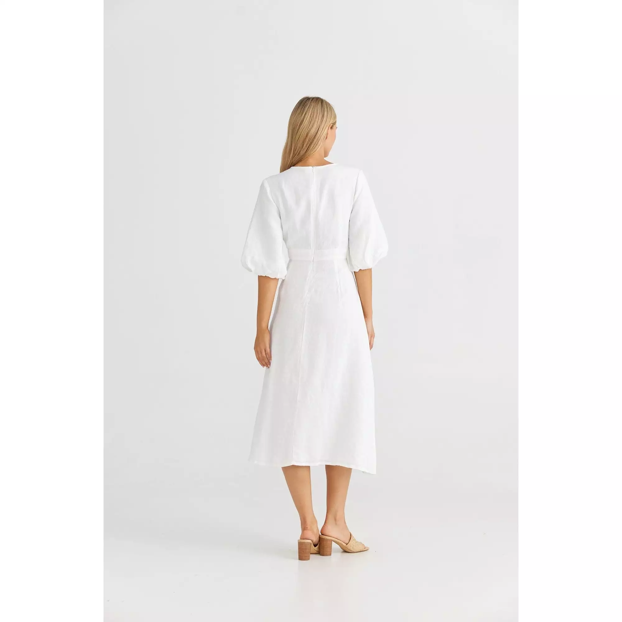 Ava Midi Dress | White