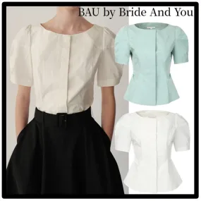 BAU by Bride And You  |Short Sleeves Logo Shirts & Blouses