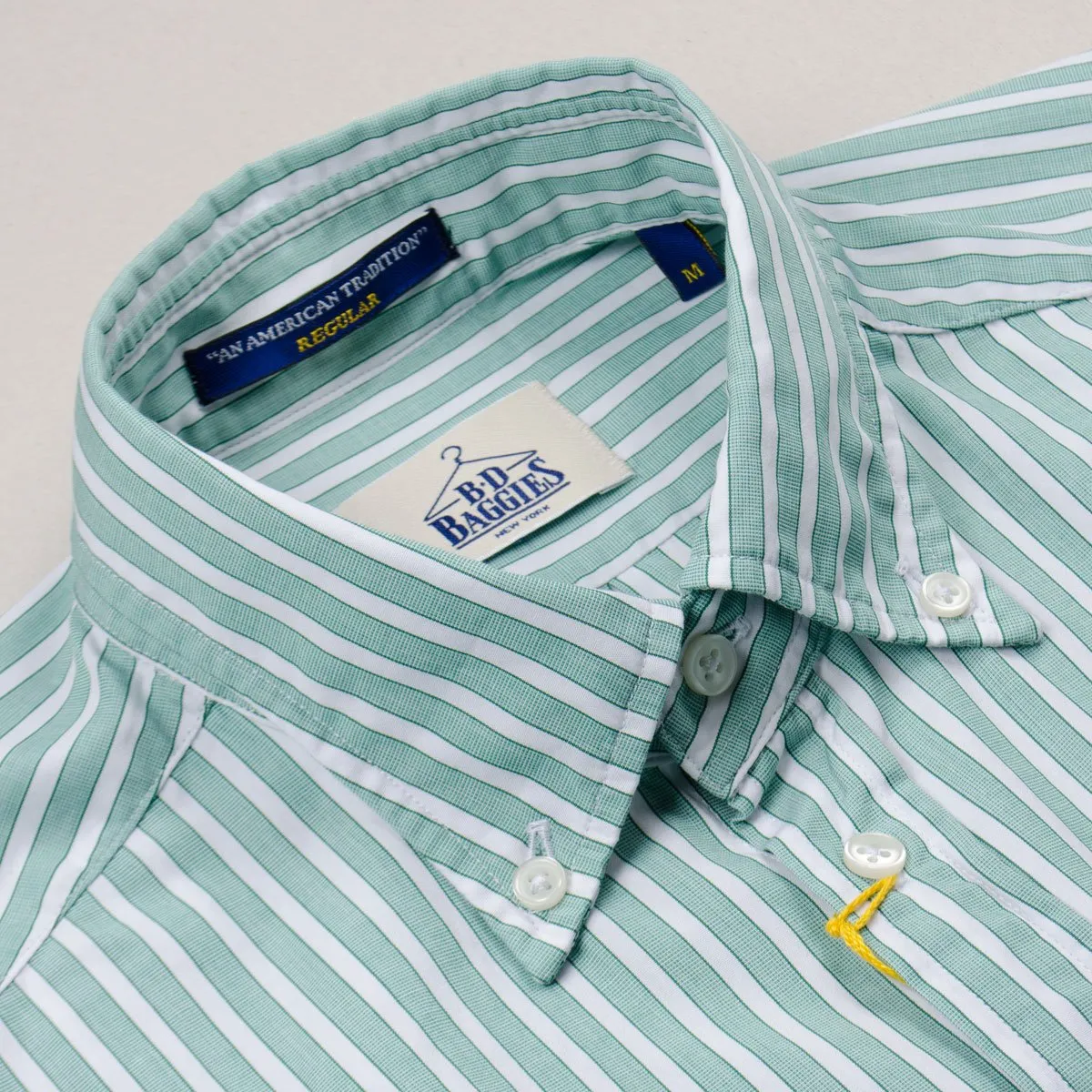 BD Baggies - Bradfort BD Shirt With Pocket - Green Stripes