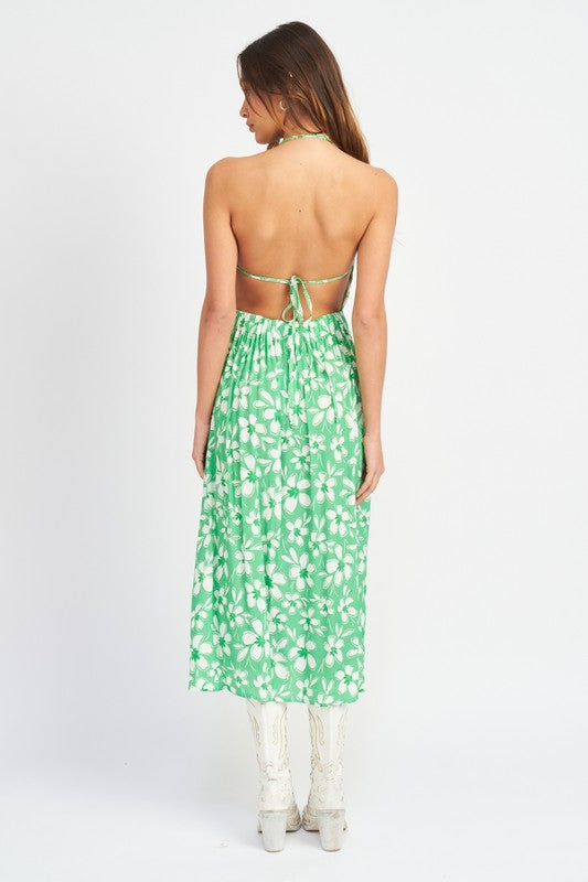 Beach Nights Open Back Midi Dress