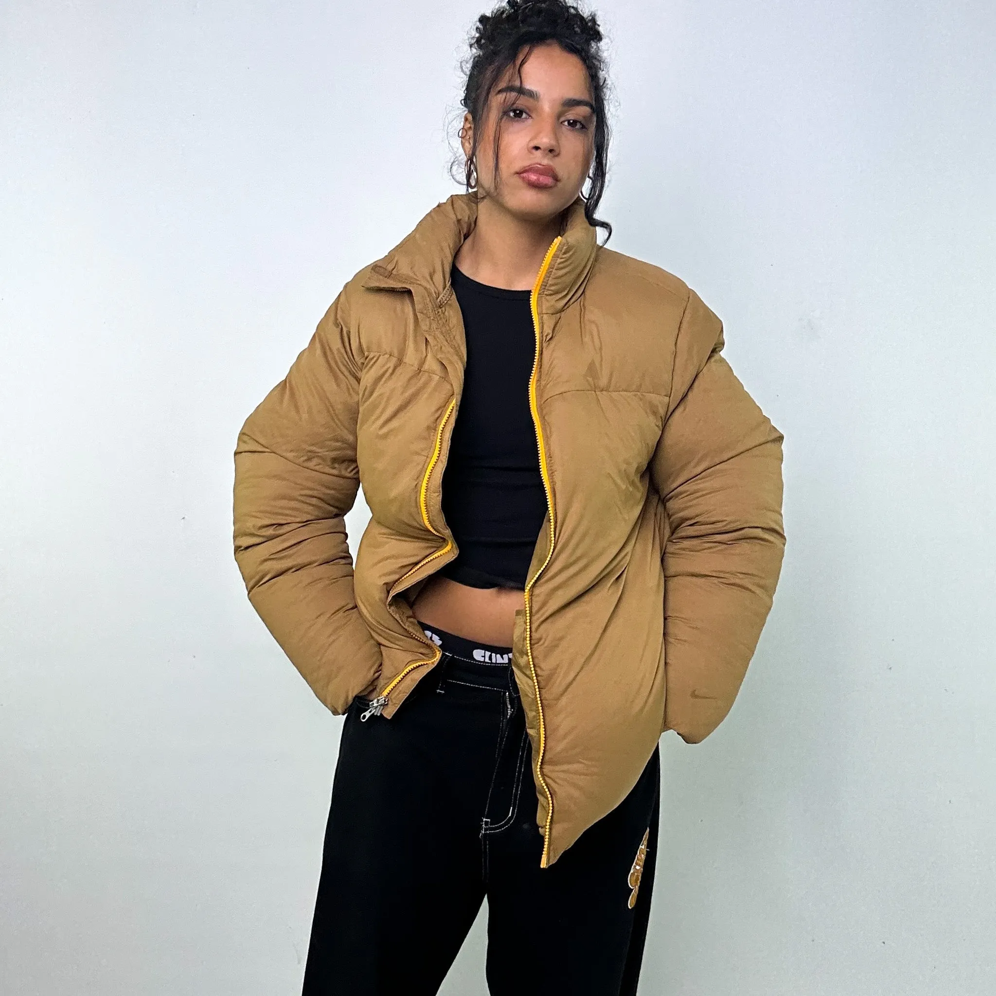 Beige Tan 90s NIKE ACG Puffer Jacket Coat (L)