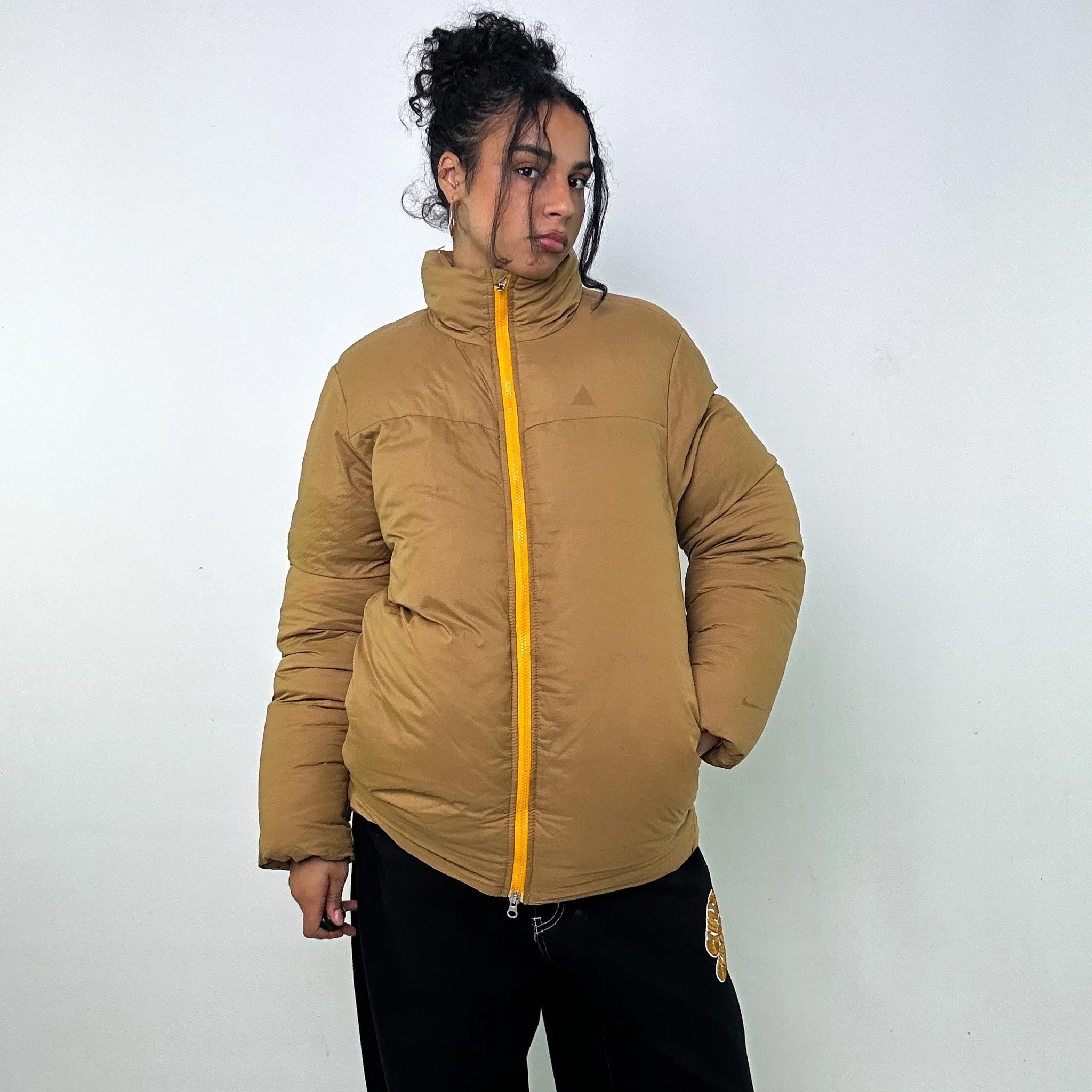 Beige Tan 90s NIKE ACG Puffer Jacket Coat (L)