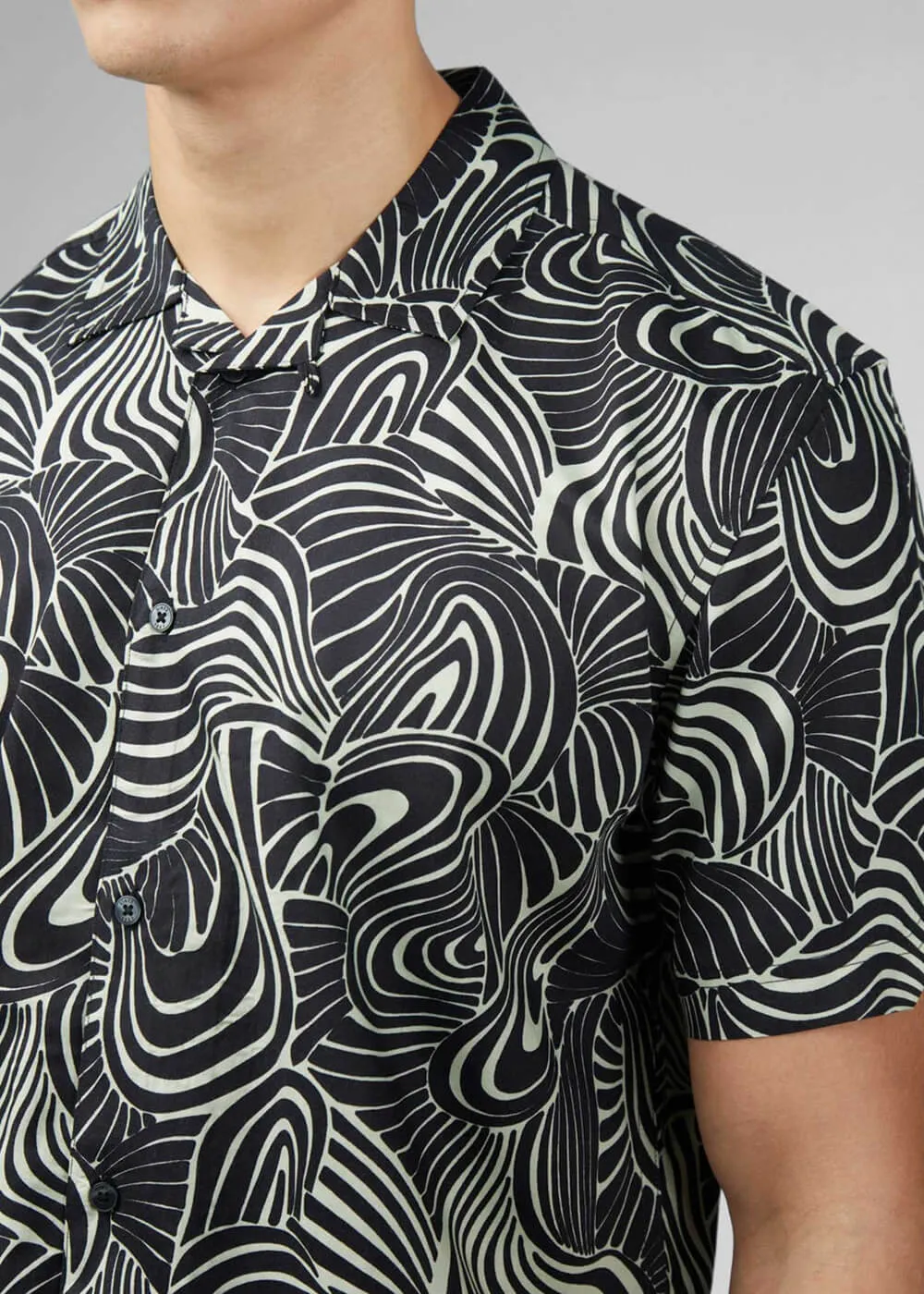 Ben Sherman Psychadelic Swirl Shirt Mint