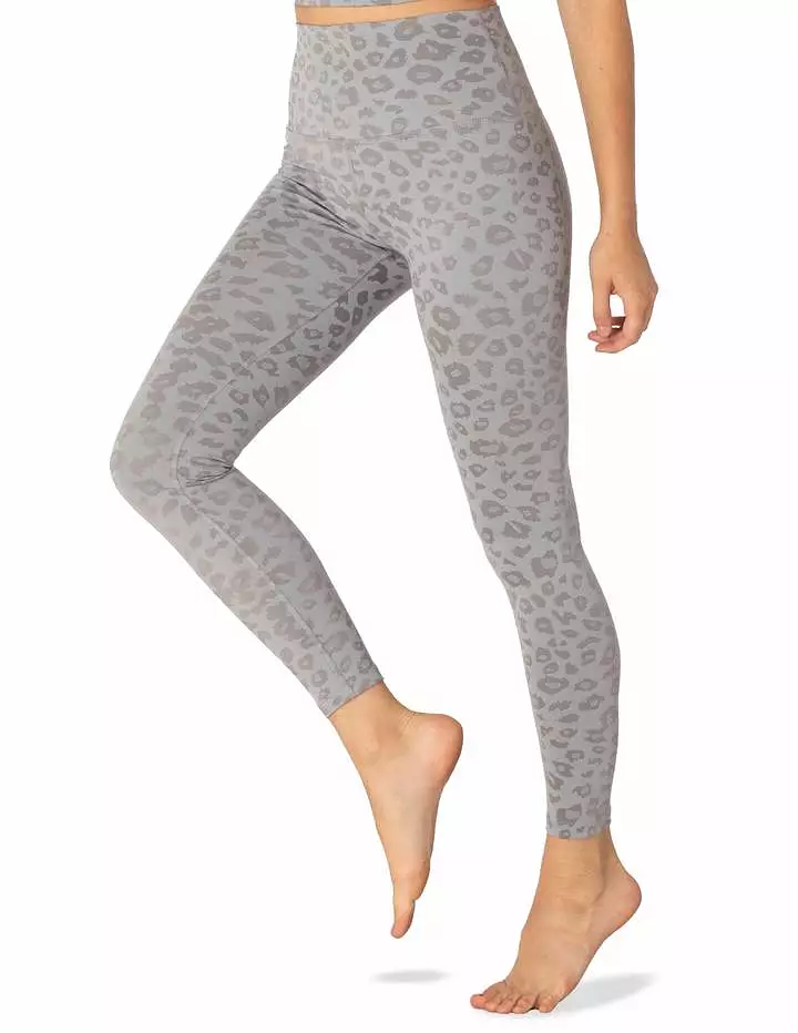 Beyond Yoga Leopard Jacquard High Waisted Midi Legging