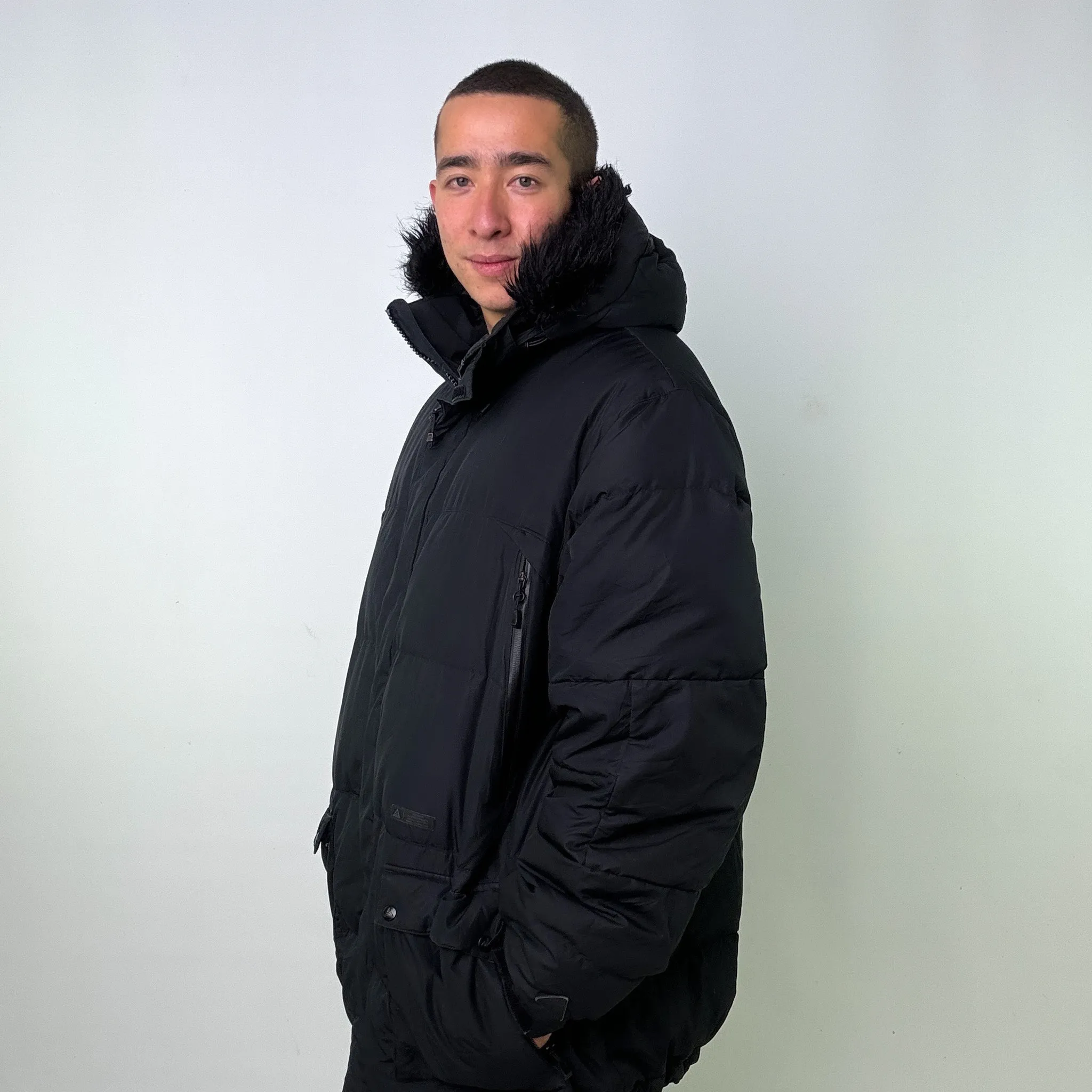 Black 90s NIKE ACG Storm Fit Puffer Jacket Coat (XL)