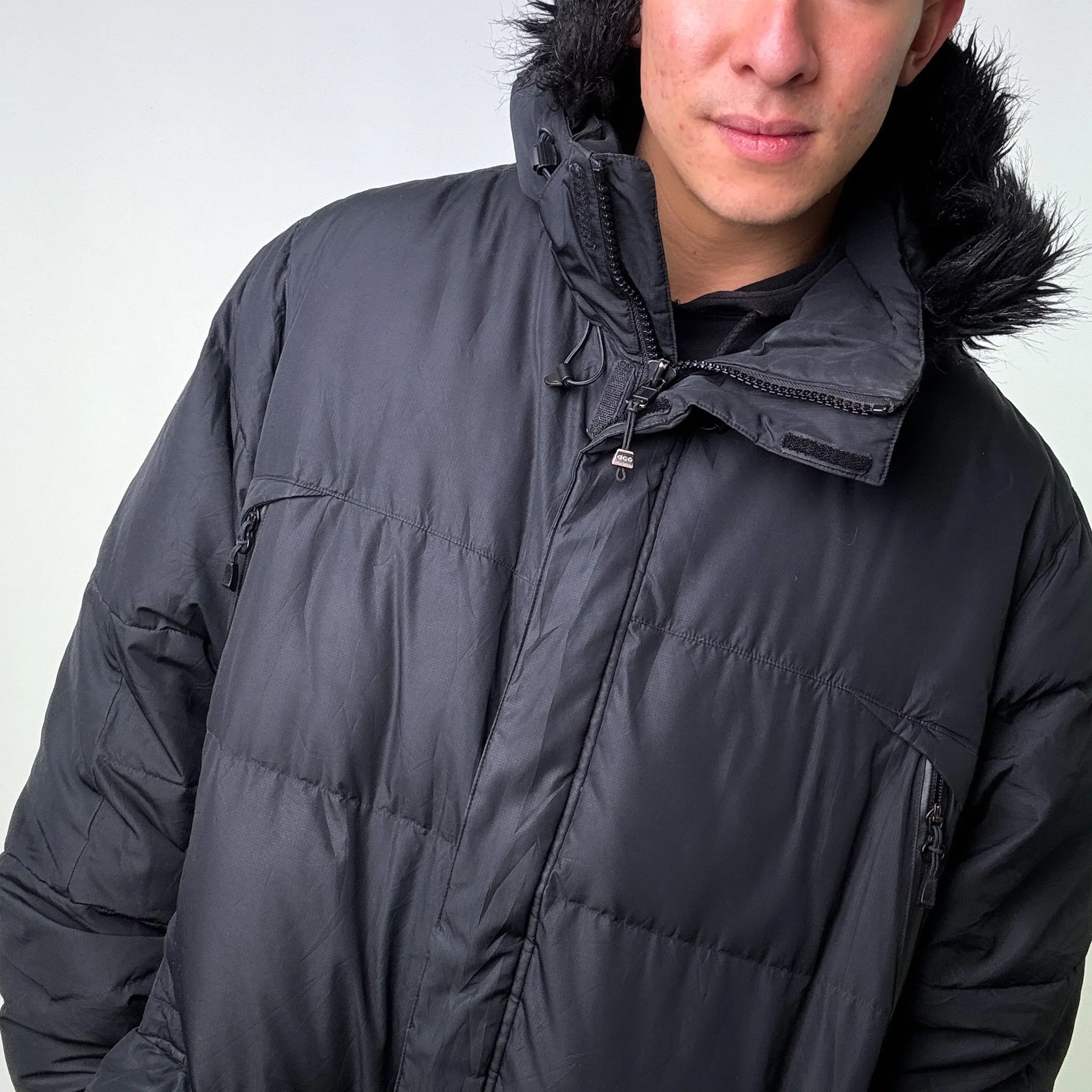 Black 90s NIKE ACG Storm Fit Puffer Jacket Coat (XL)