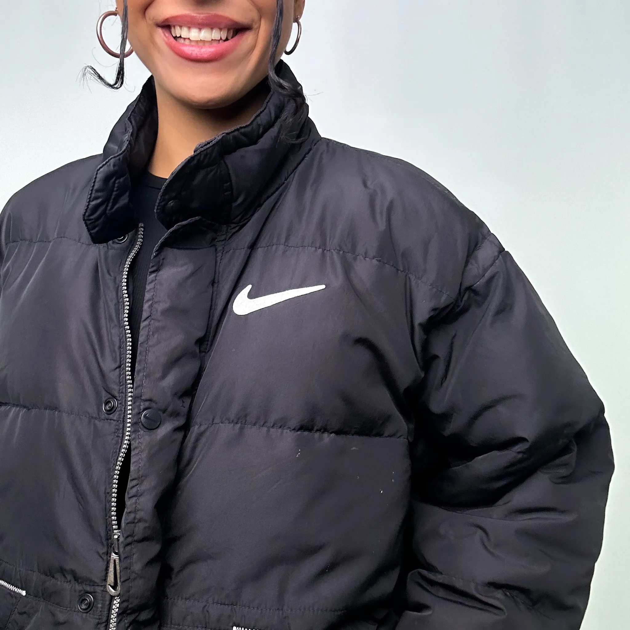 Black 90s NIKE Puffer Jacket Coat (L)