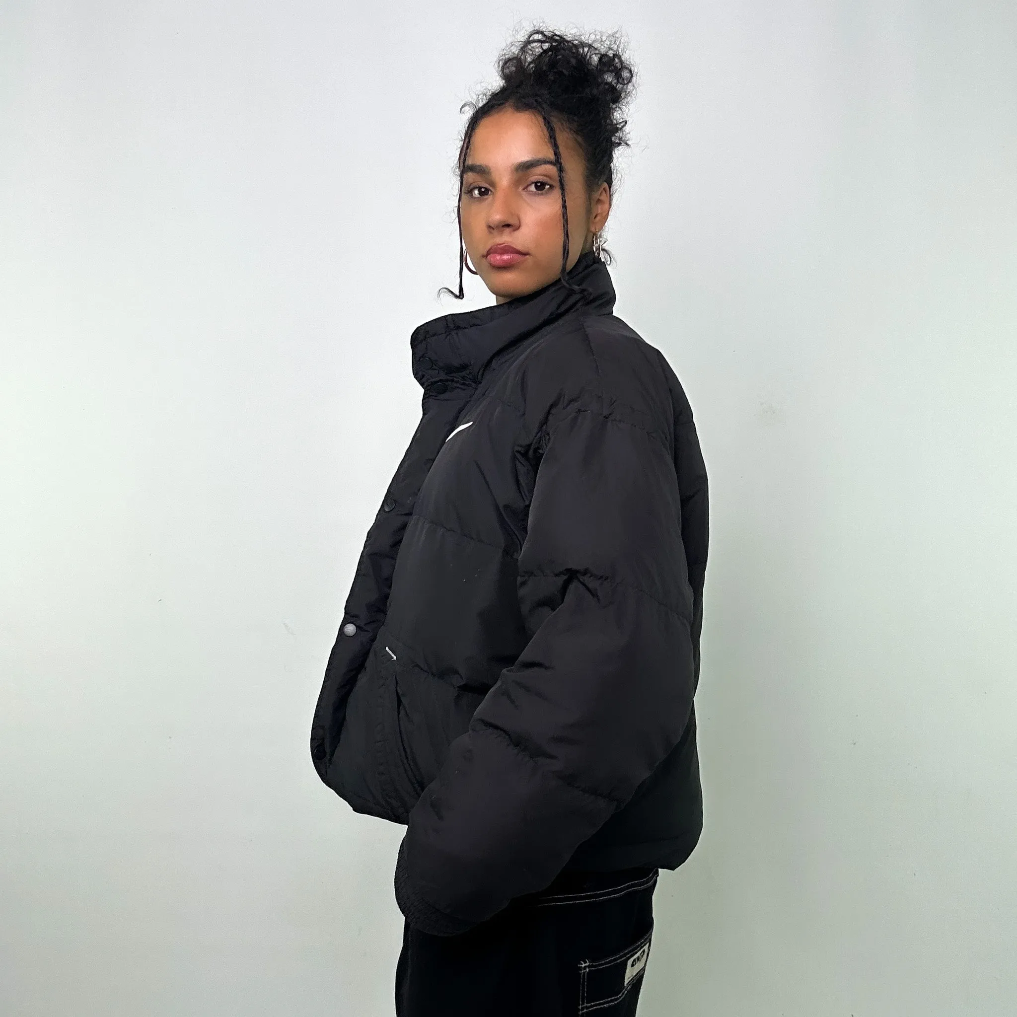 Black 90s NIKE Puffer Jacket Coat (L)