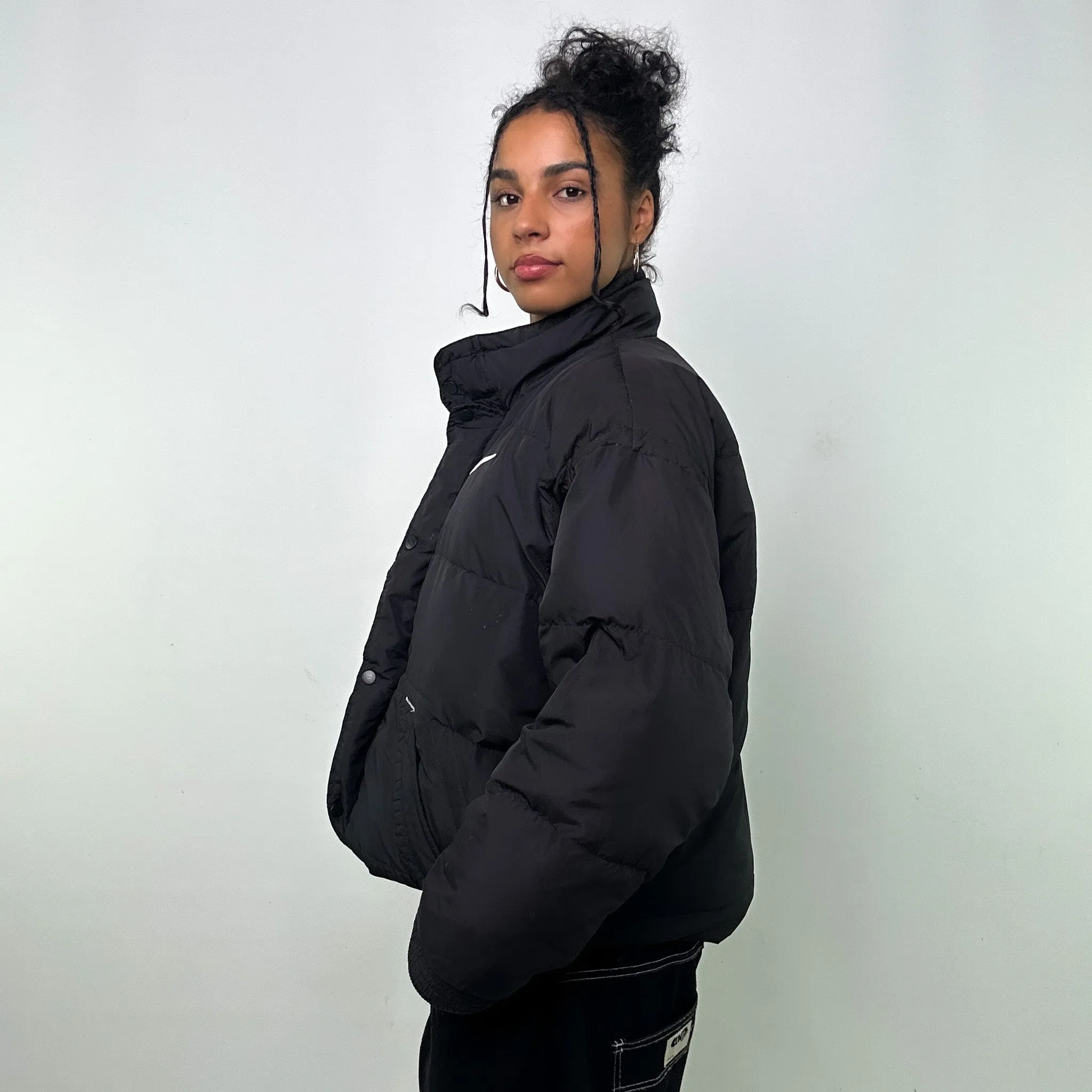 Black 90s NIKE Puffer Jacket Coat (L)