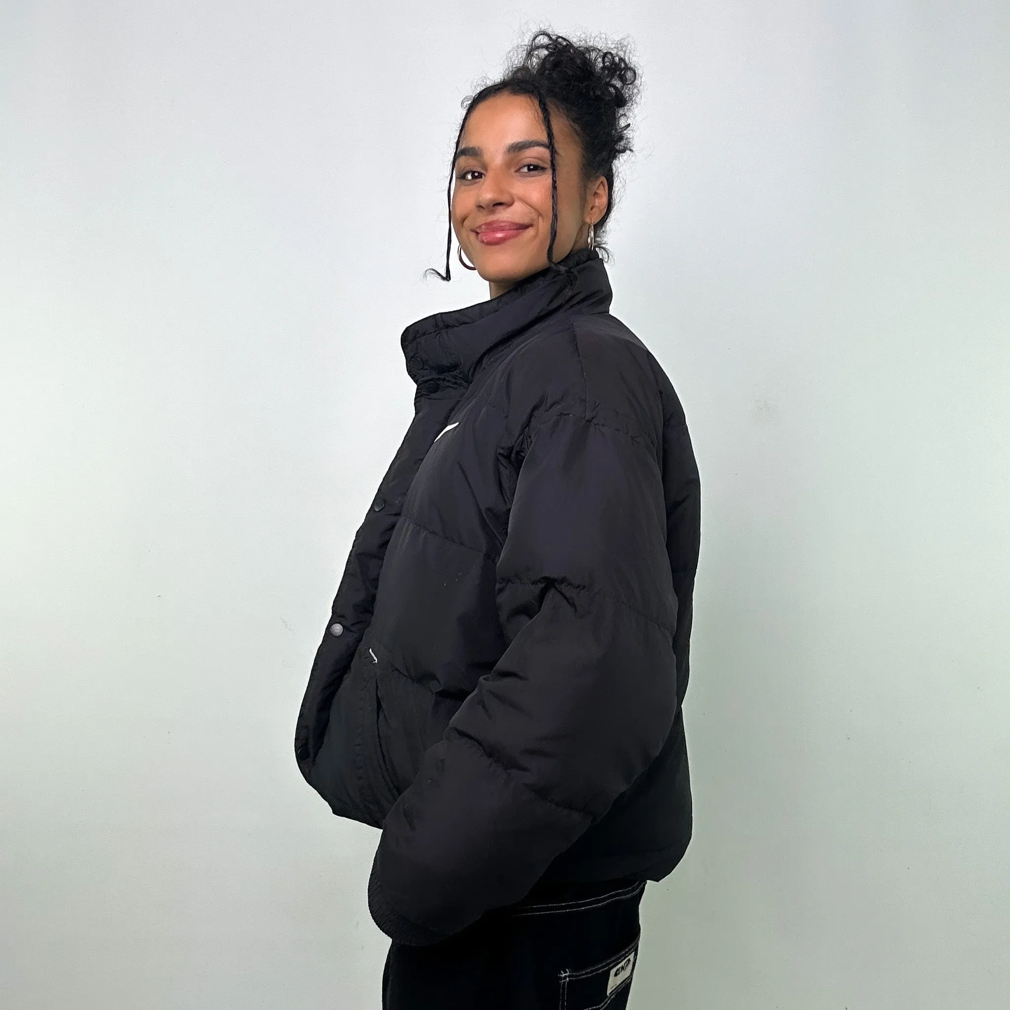 Black 90s NIKE Puffer Jacket Coat (L)