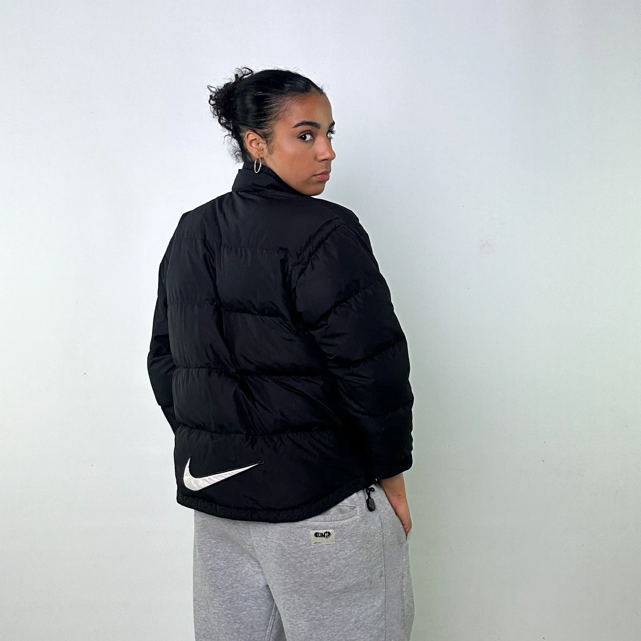 Black 90s NIKE Puffer Jacket Coat (S)