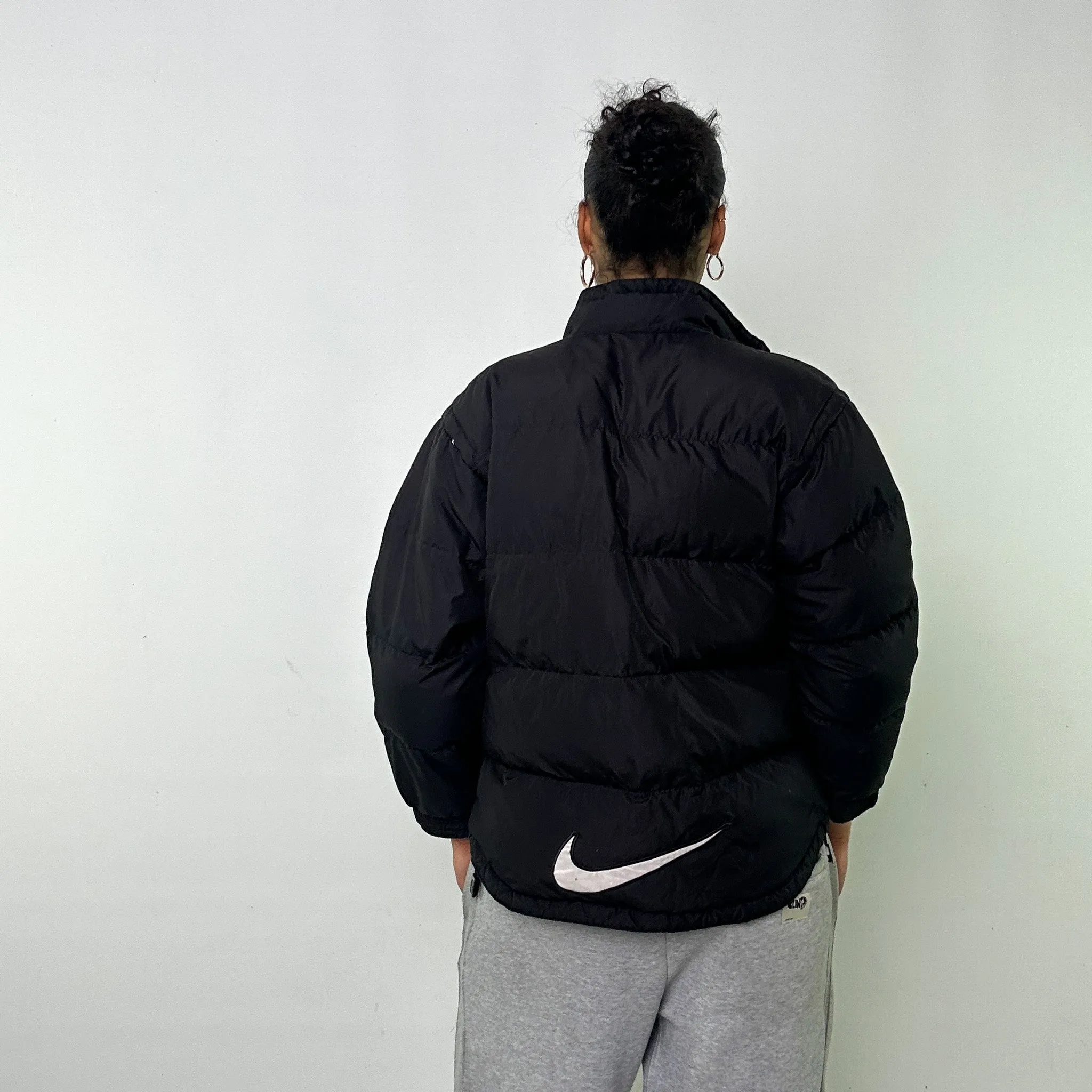 Black 90s NIKE Puffer Jacket Coat (S)