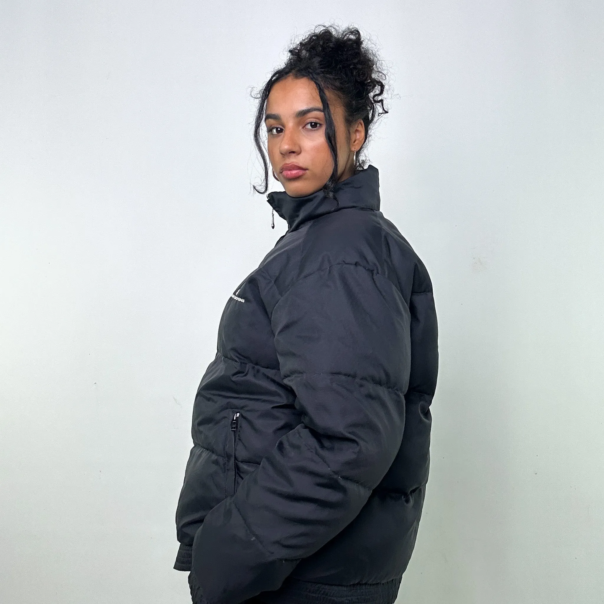 Black 90s Sergio Tacchini Puffer Jacket Coat (L)