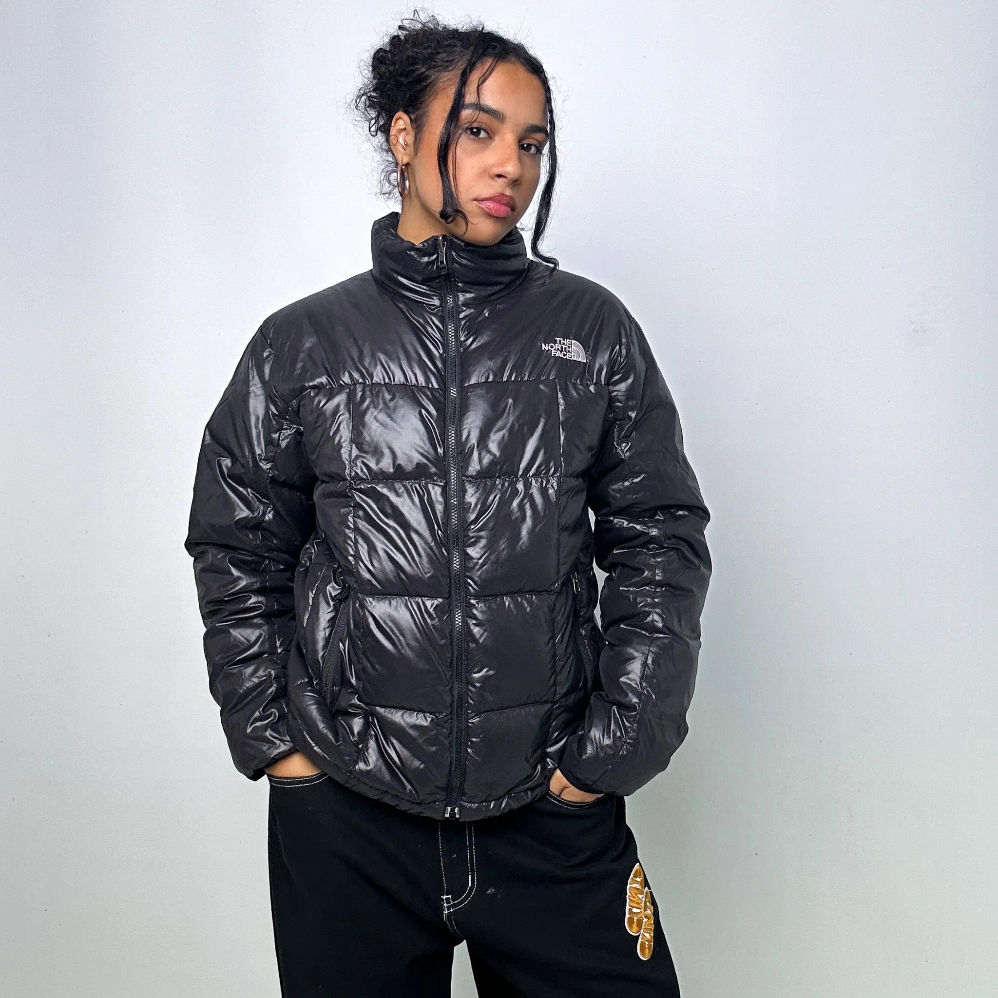 BLACK 90S THE NORTH FACE 550 SERIES PUFFER JACKET COAT (