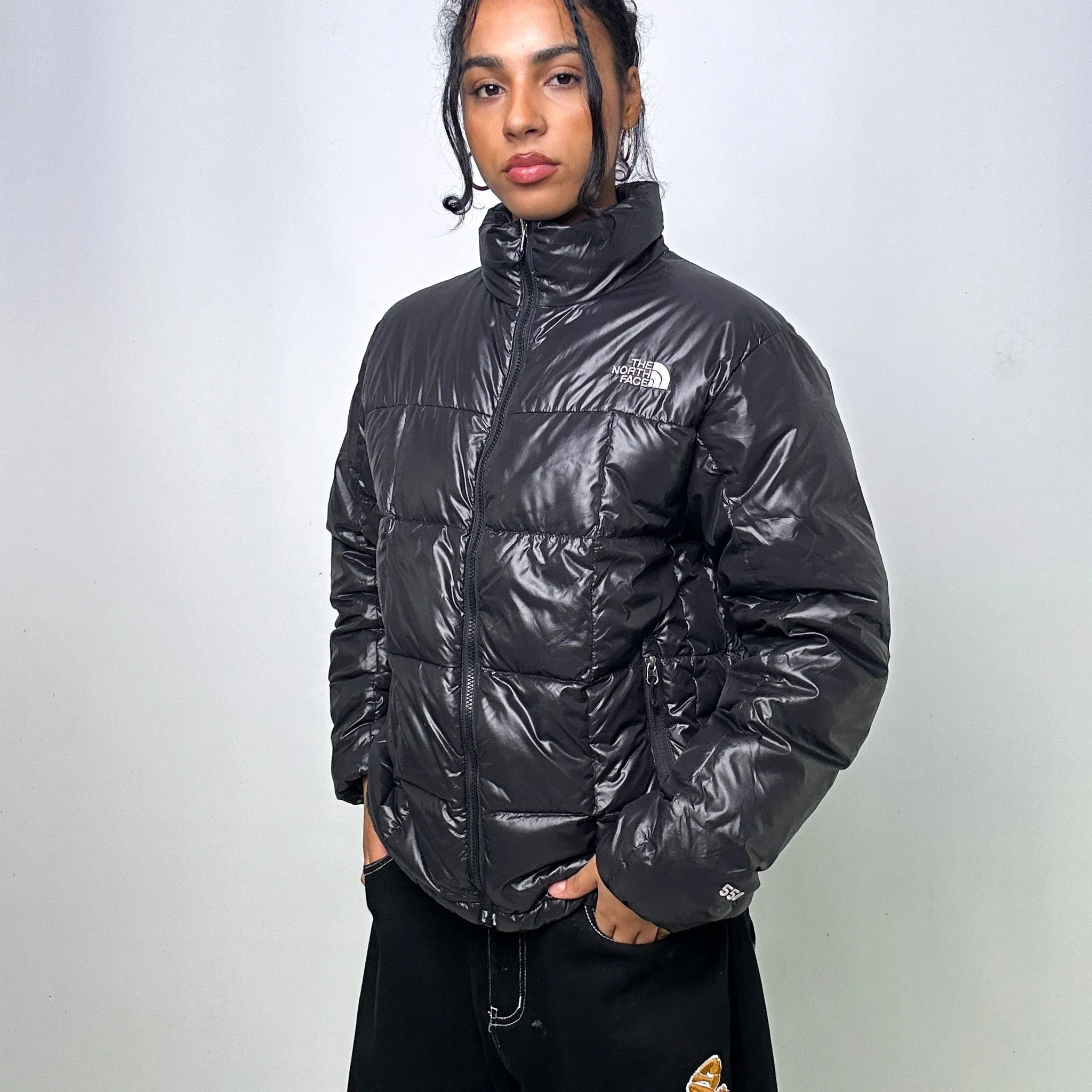 BLACK 90S THE NORTH FACE 550 SERIES PUFFER JACKET COAT (