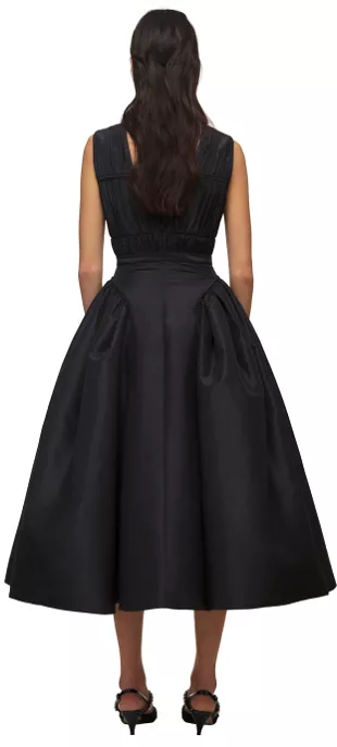 Black Bow Midi Dress