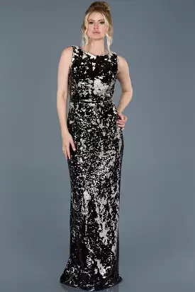 Black Silver Sequin Dress