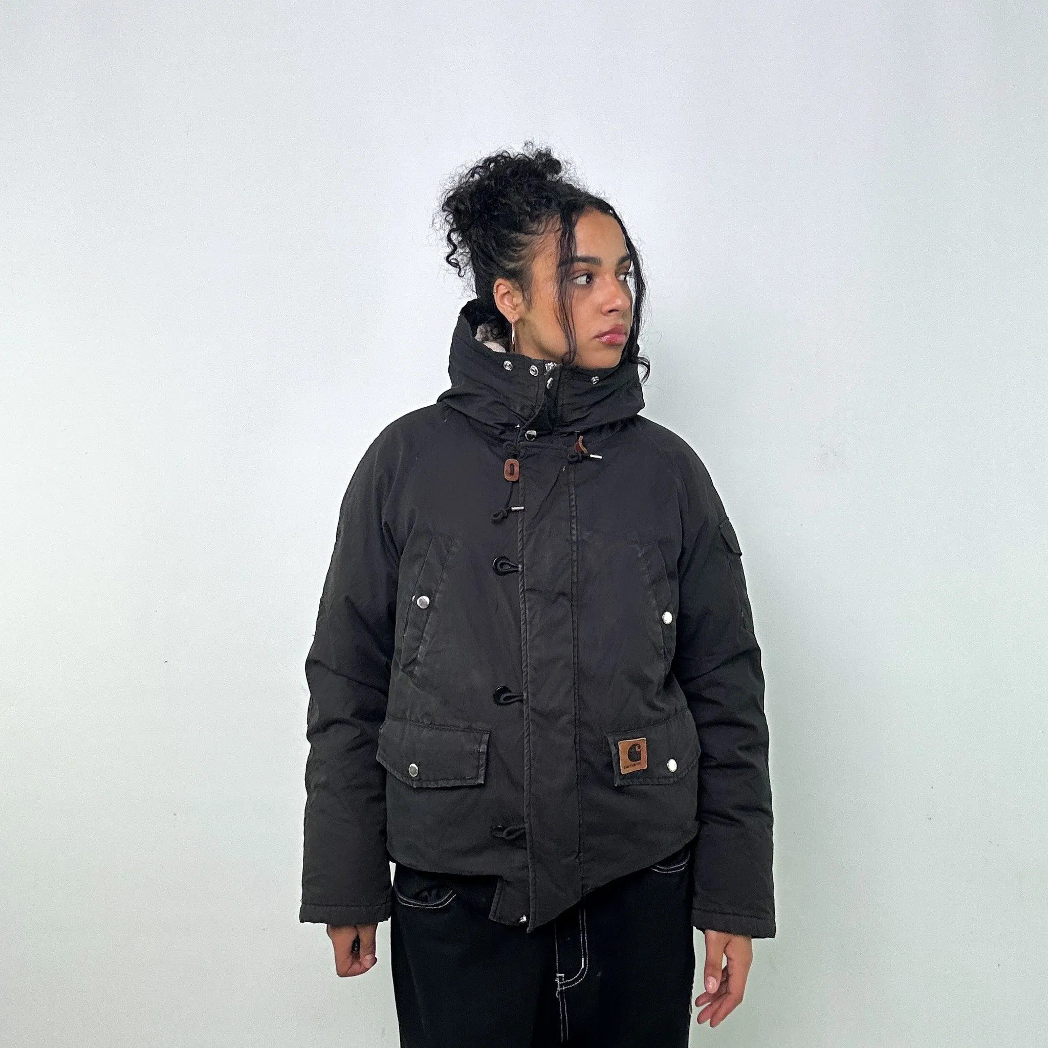 BLACK Y2KS CARHARTT DAWSON PUFFER JACKET COAT (