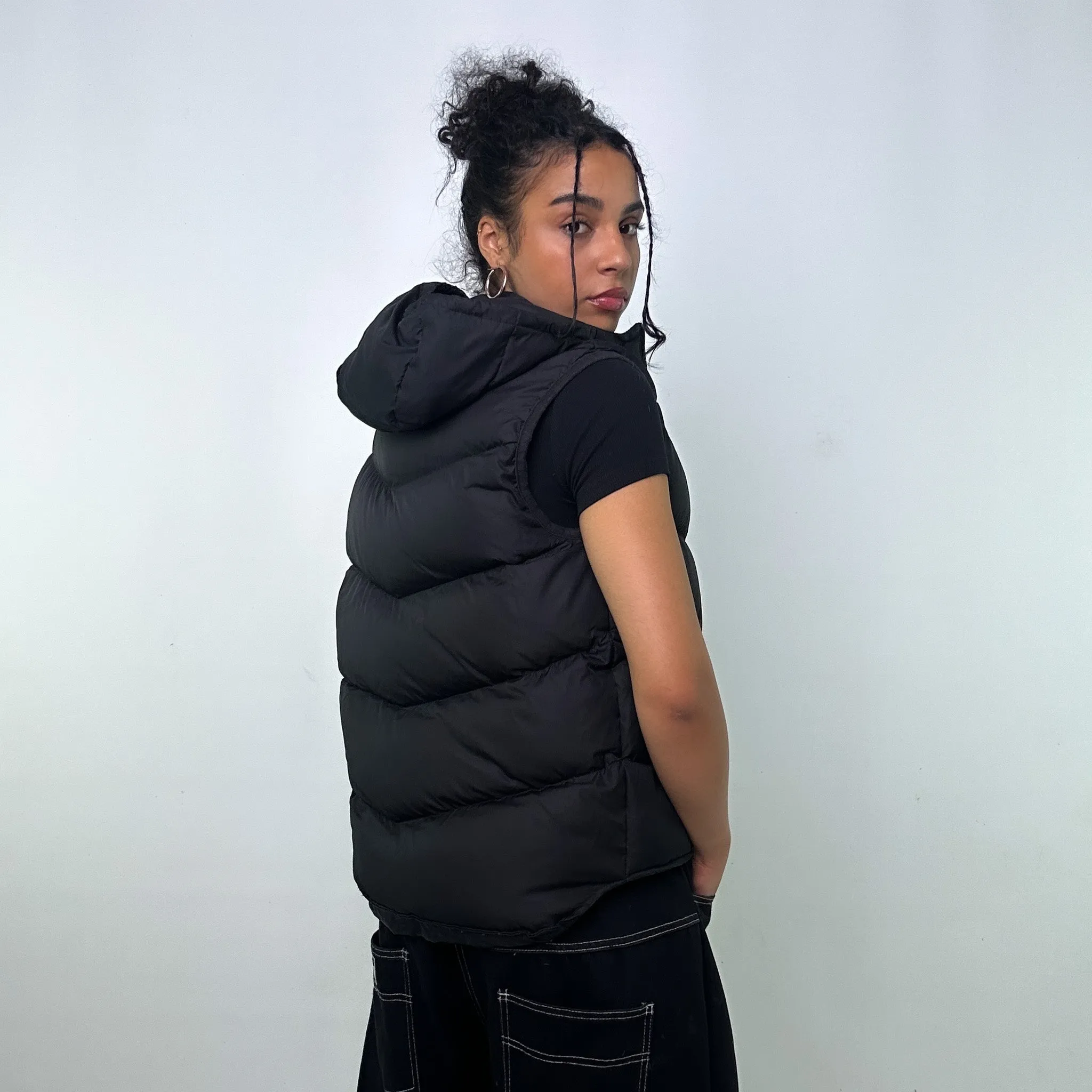 BLACK Y2KS NIKE PUFFER JACKET COAT GILET (