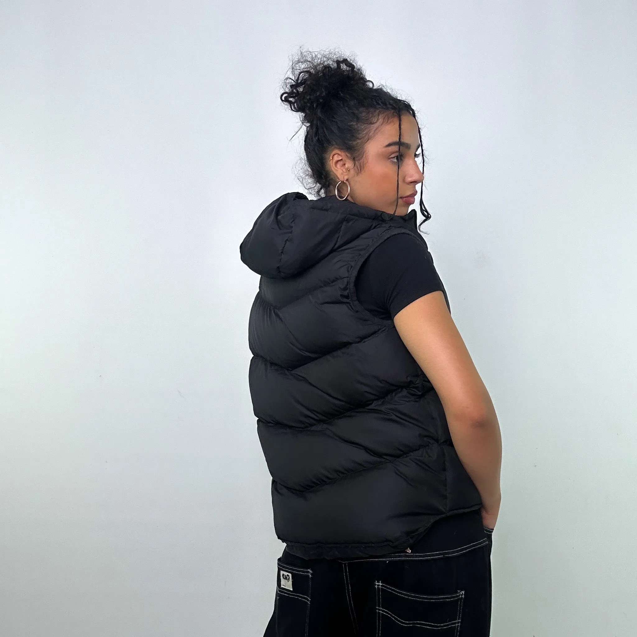 BLACK Y2KS NIKE PUFFER JACKET COAT GILET (