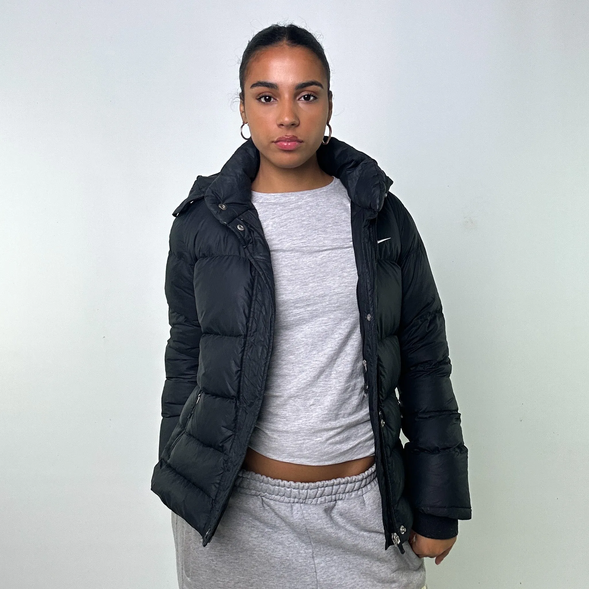 Black y2ks NIKE Puffer Jacket Coat (L)