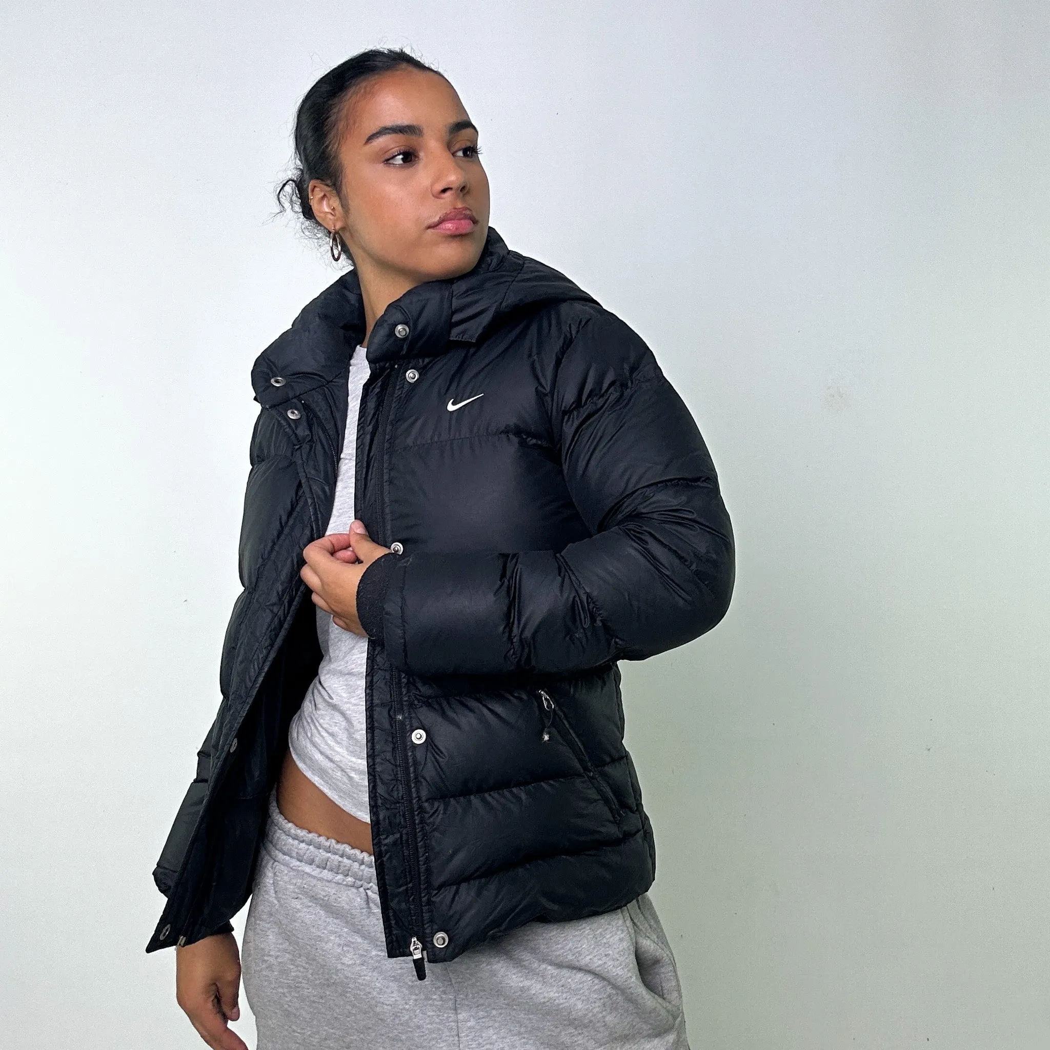 Black y2ks NIKE Puffer Jacket Coat (L)