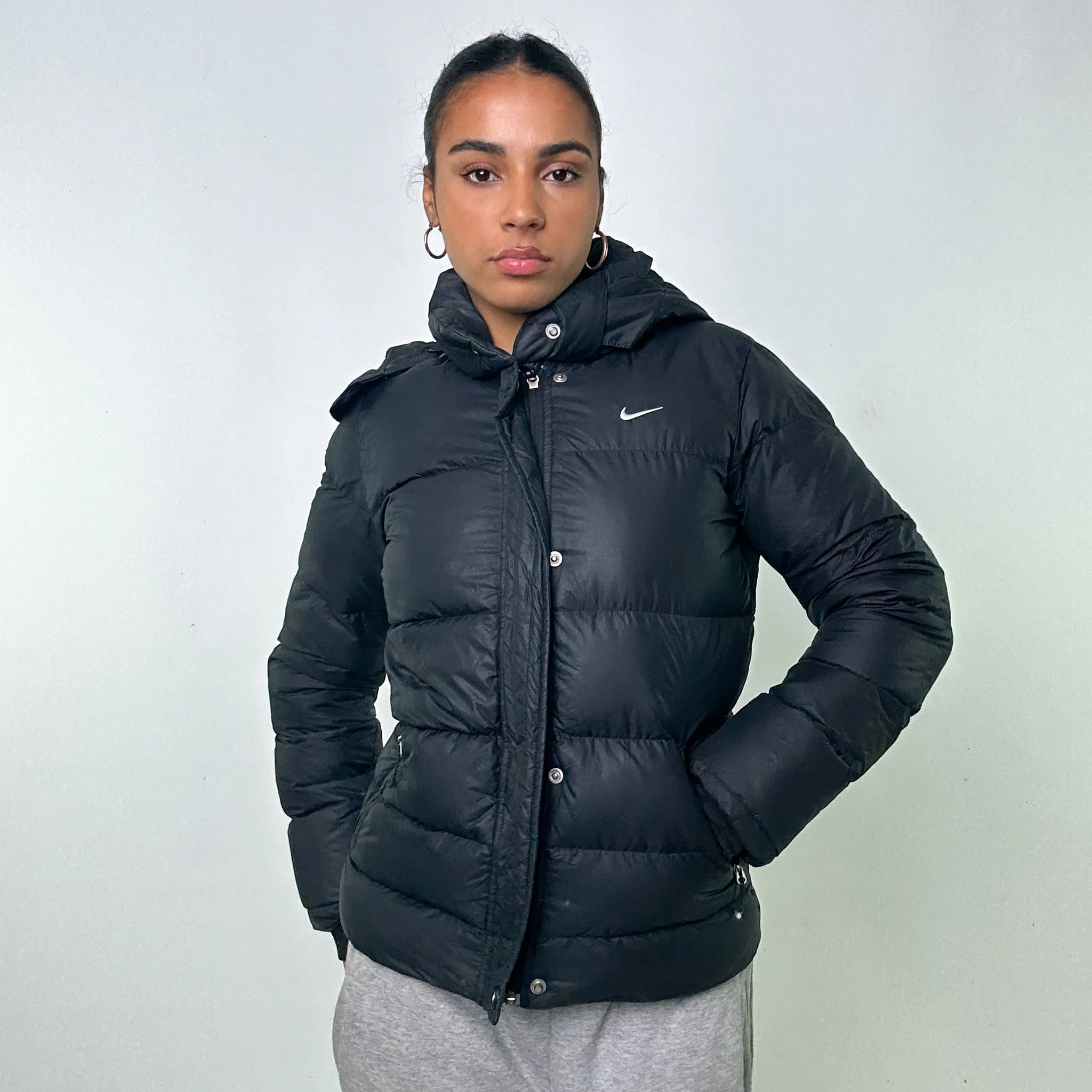 Black y2ks NIKE Puffer Jacket Coat (L)