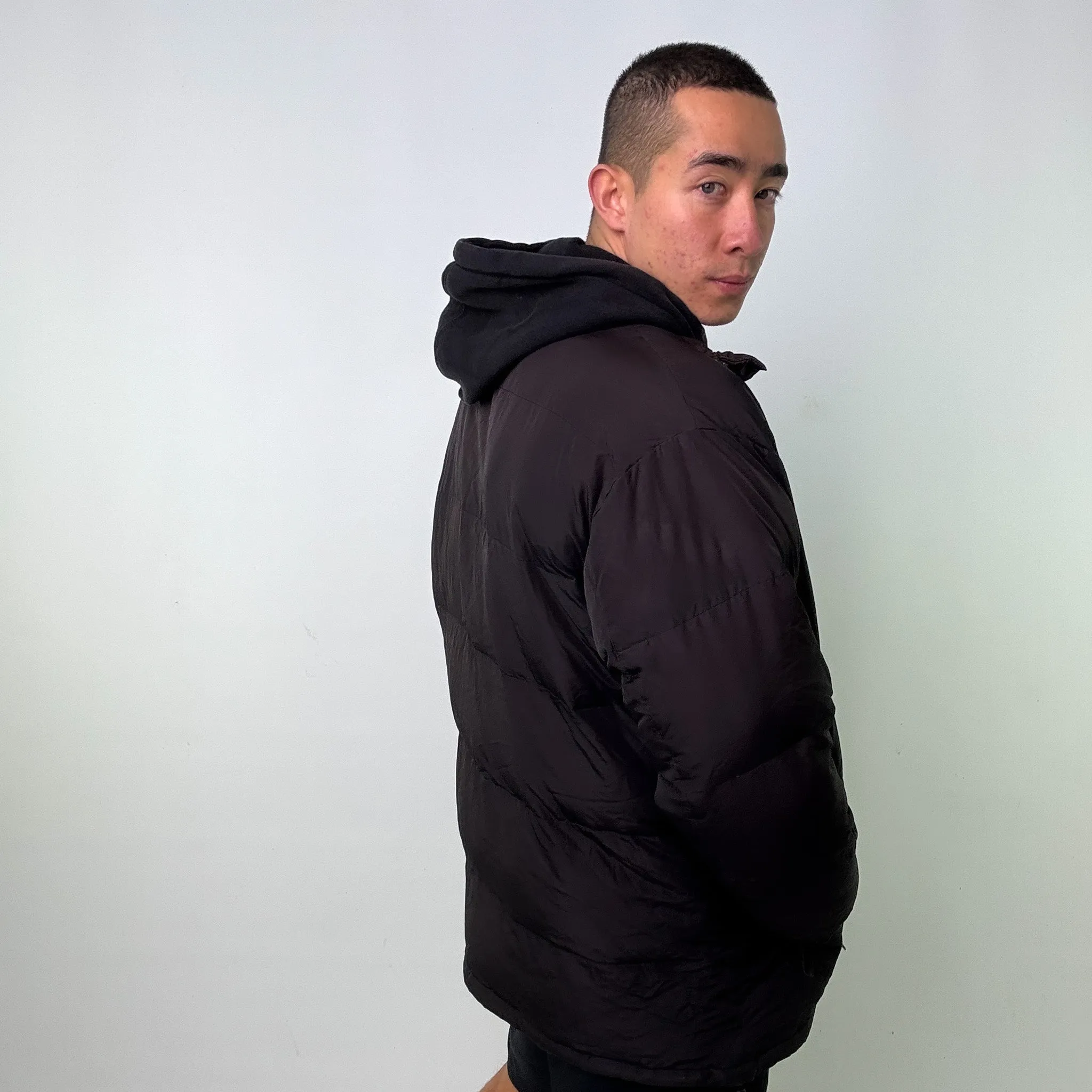 Black y2ks NIKE Puffer Jacket Coat (XL)