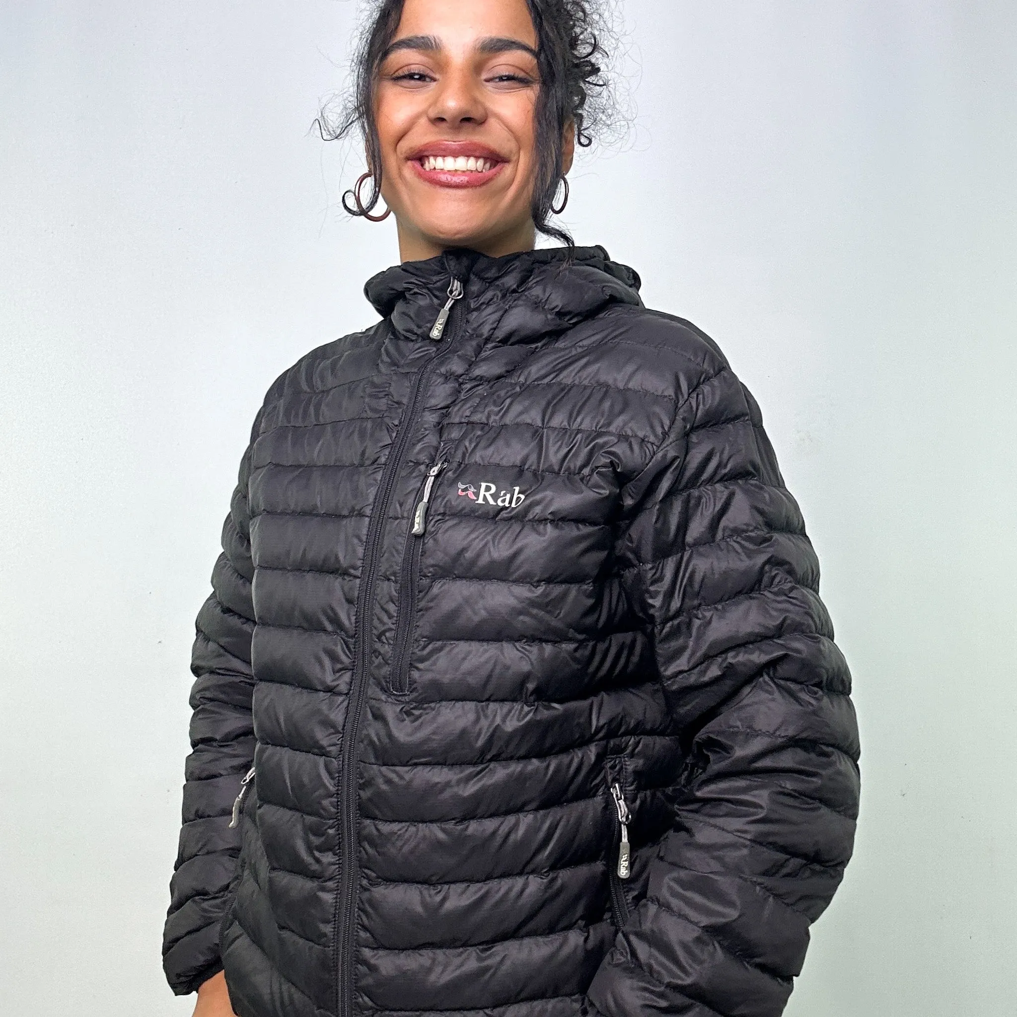 BLACK Y2KS RAB PERTEX MICROLIGHT PUFFER JACKET COAT (