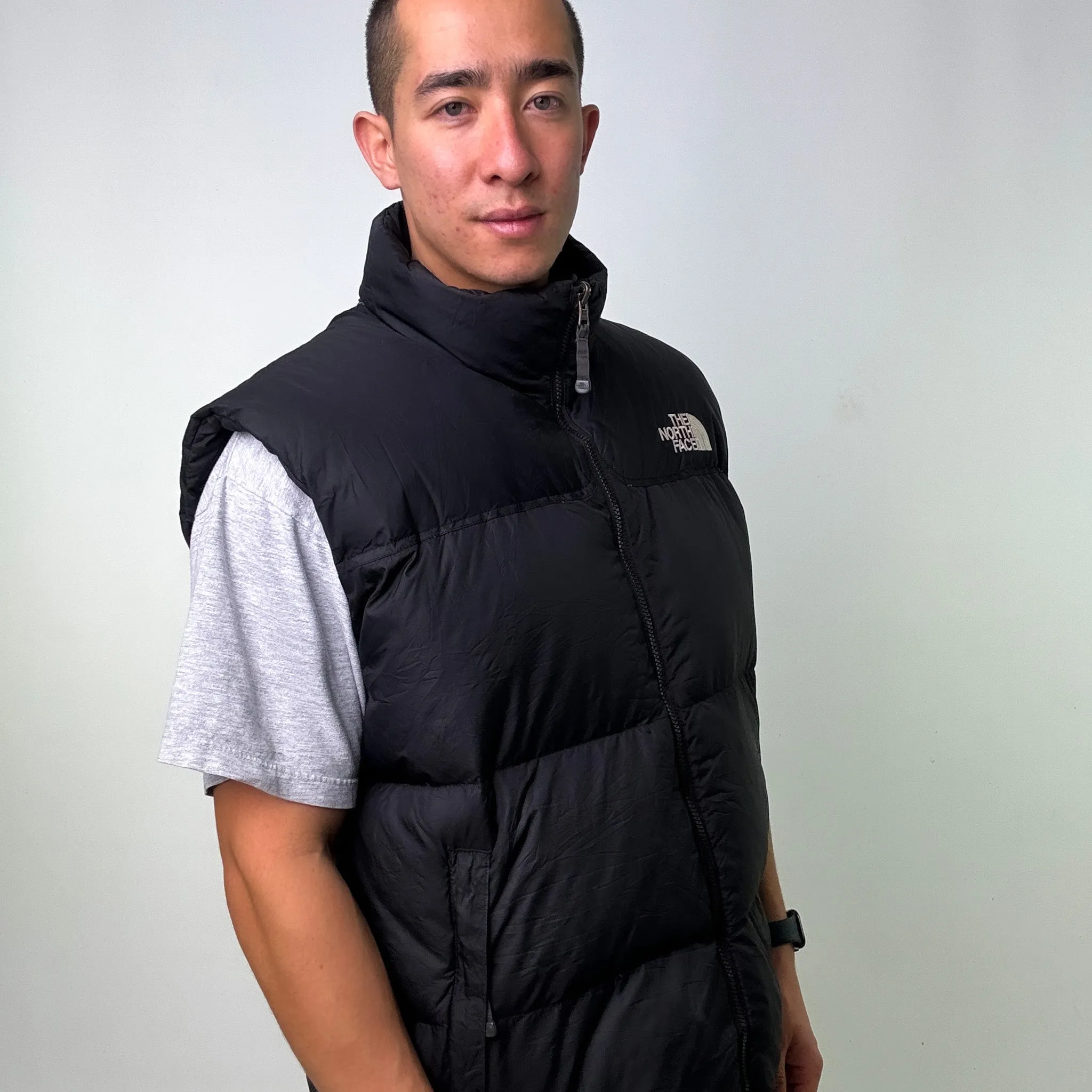 Black y2ks The North Face 700 Series Puffer Jacket Coat Gilet (XXL)