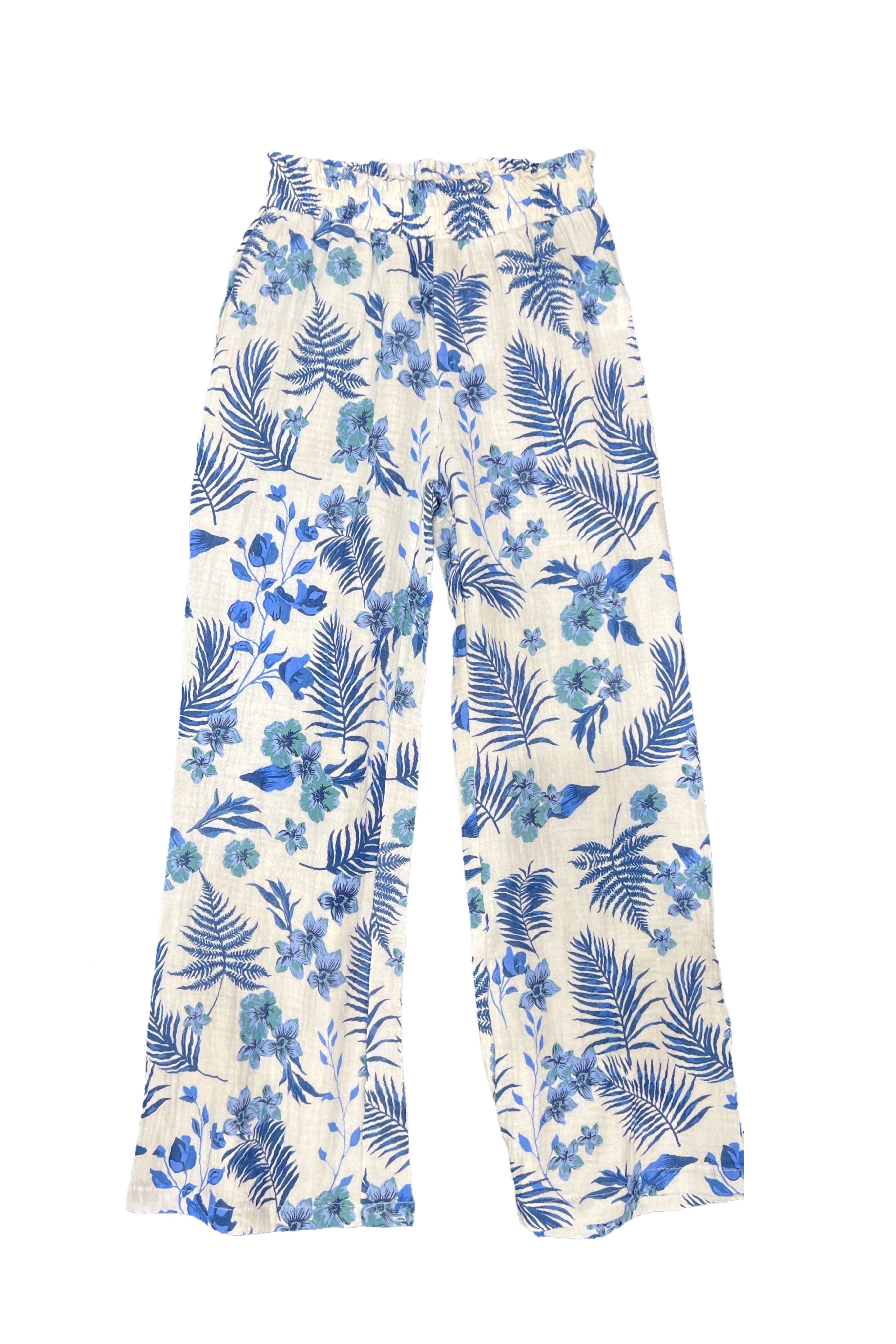 Blue Hawaiian Gauze Pants