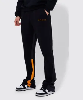 boohooMAN Mens Tall Slim Official Contrast Gusset Jogger