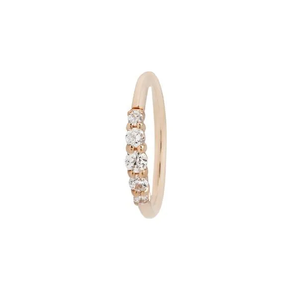 Brigitte Seamless Ring in Gold with CZ's